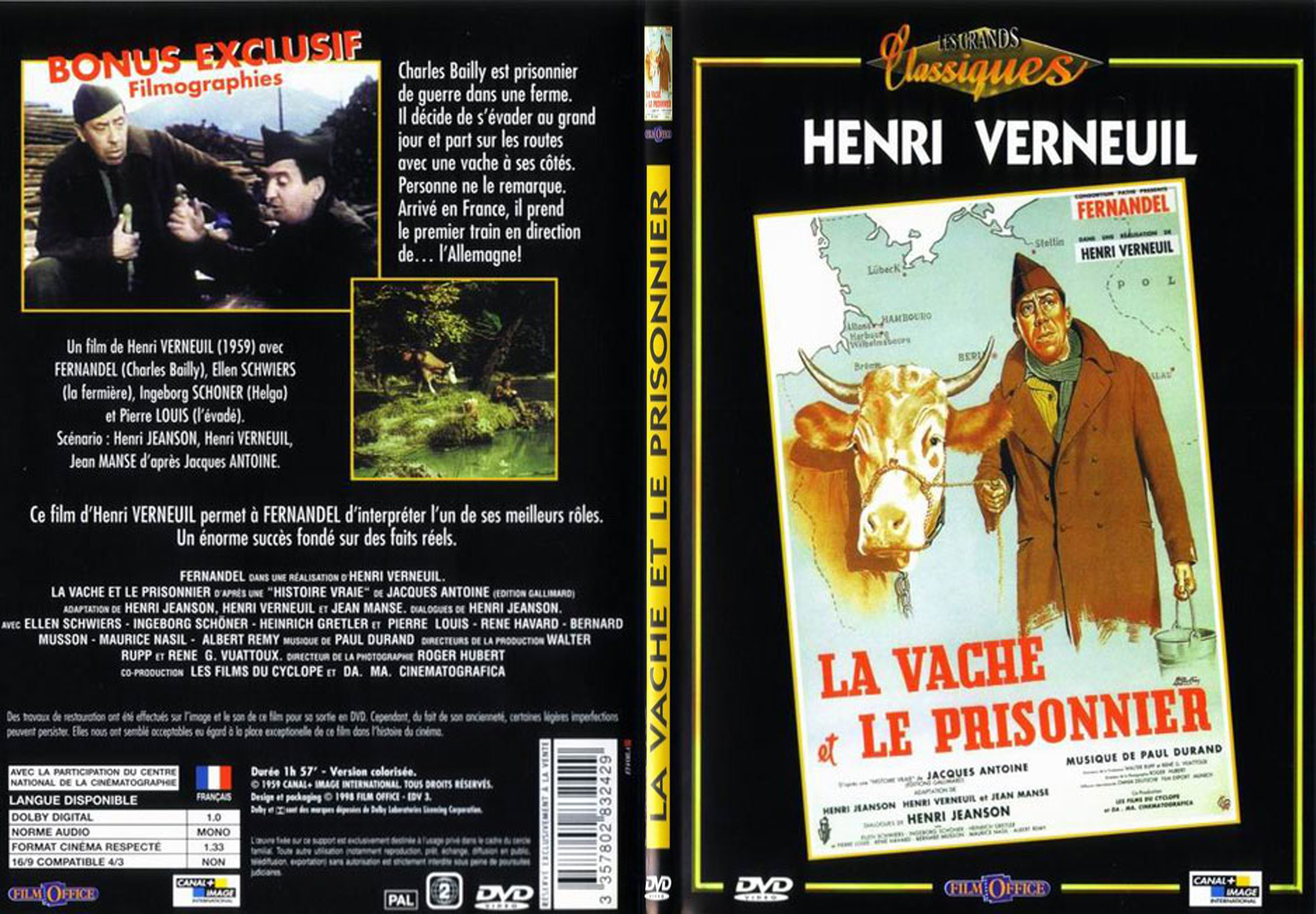 Jaquette DVD La vache et le prisonnier - SLIM