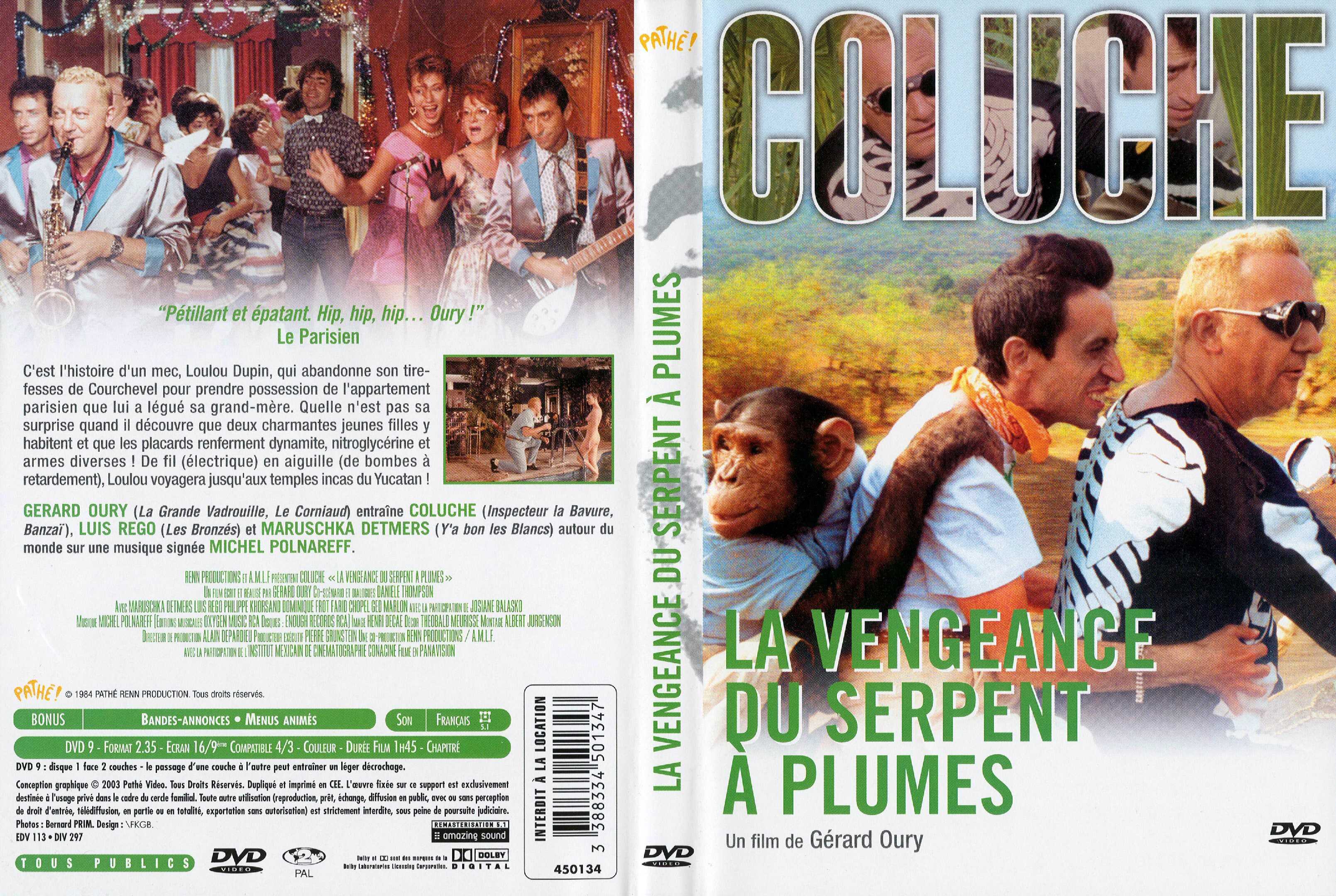 Jaquette DVD La vengeance du serpent  plumes