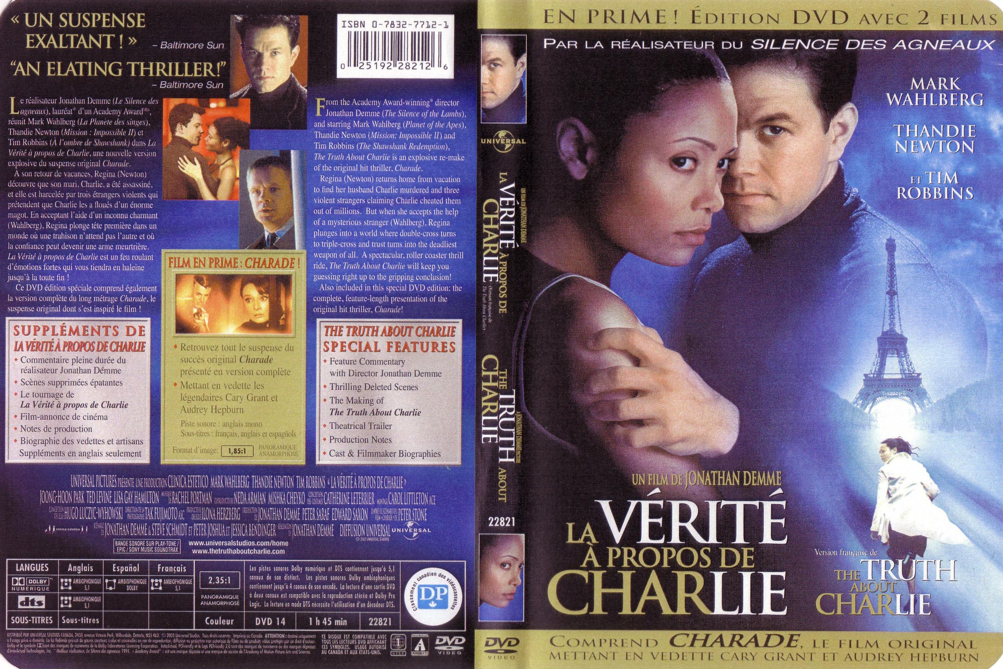 Jaquette DVD La vrit  propos de Charlie