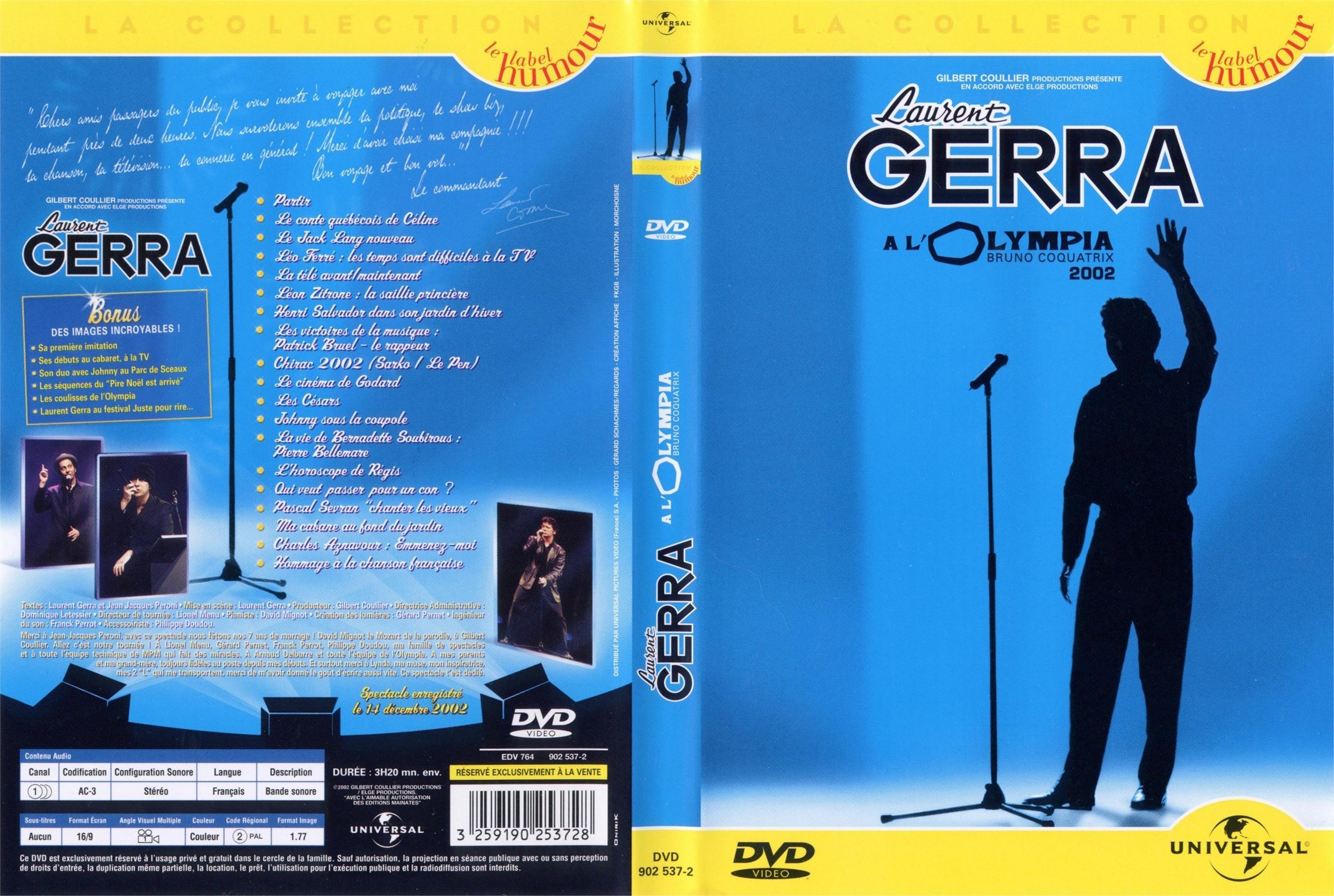 Jaquette DVD Laurent Gerra  l