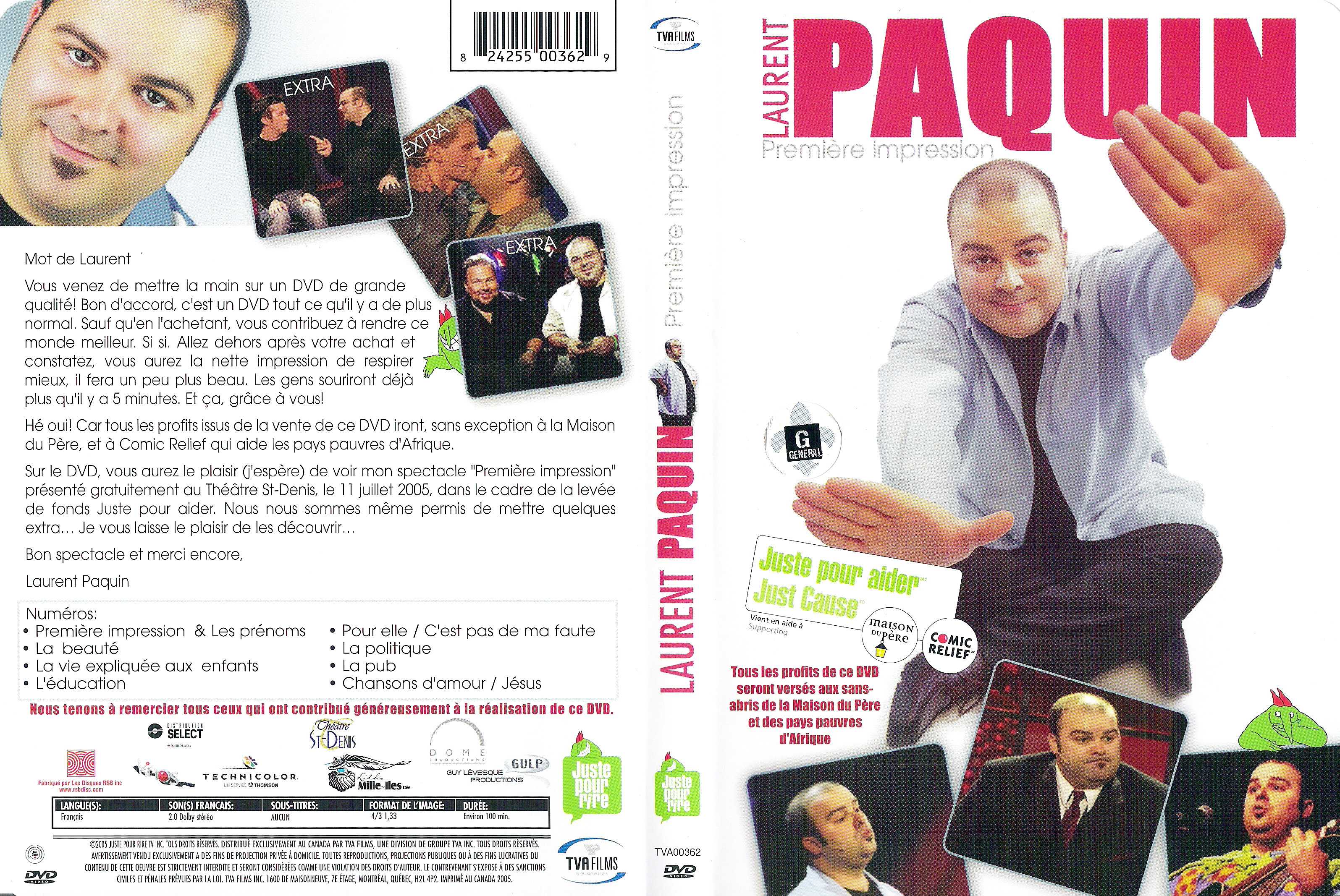 Jaquette DVD Laurent paquin