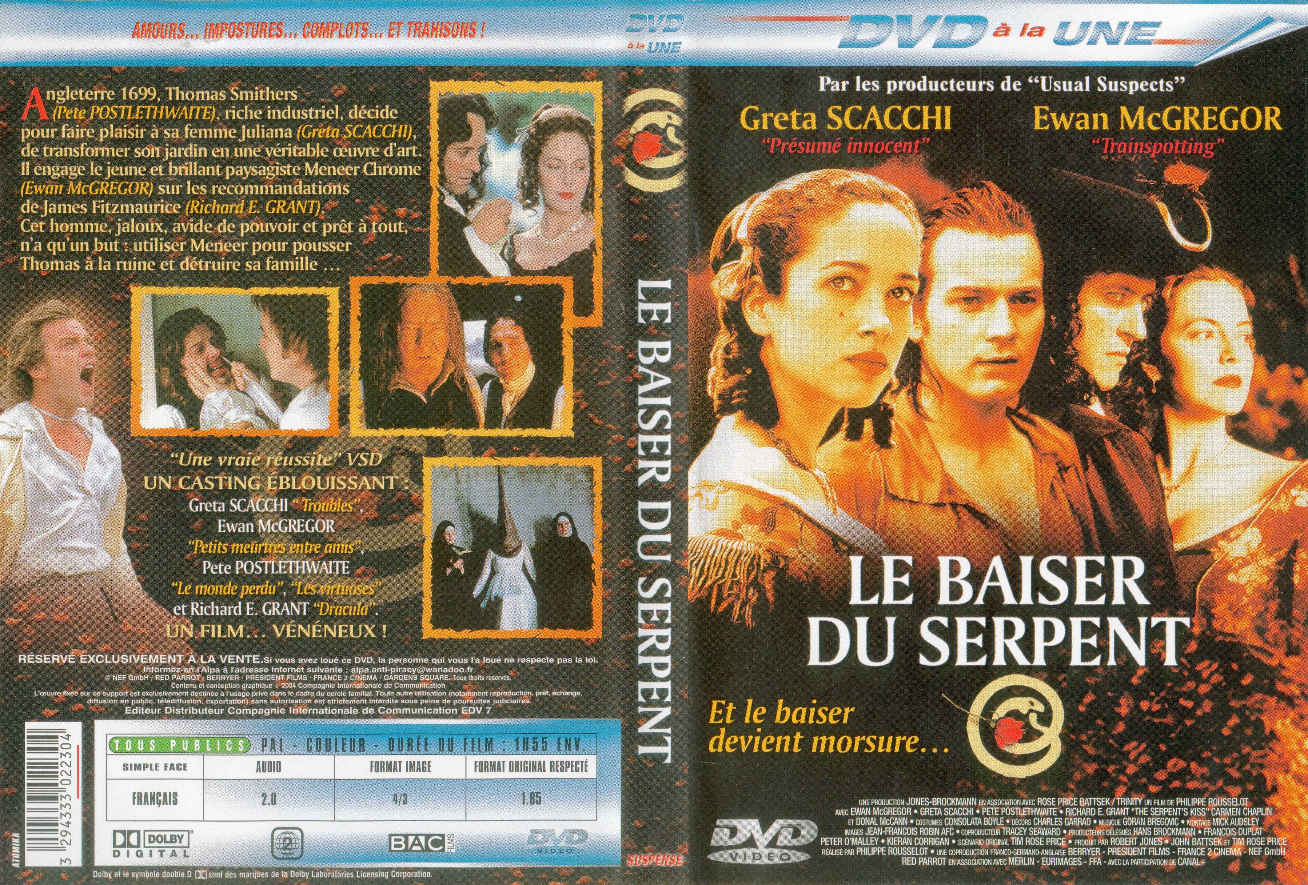 Jaquette DVD Le baiser du serpent