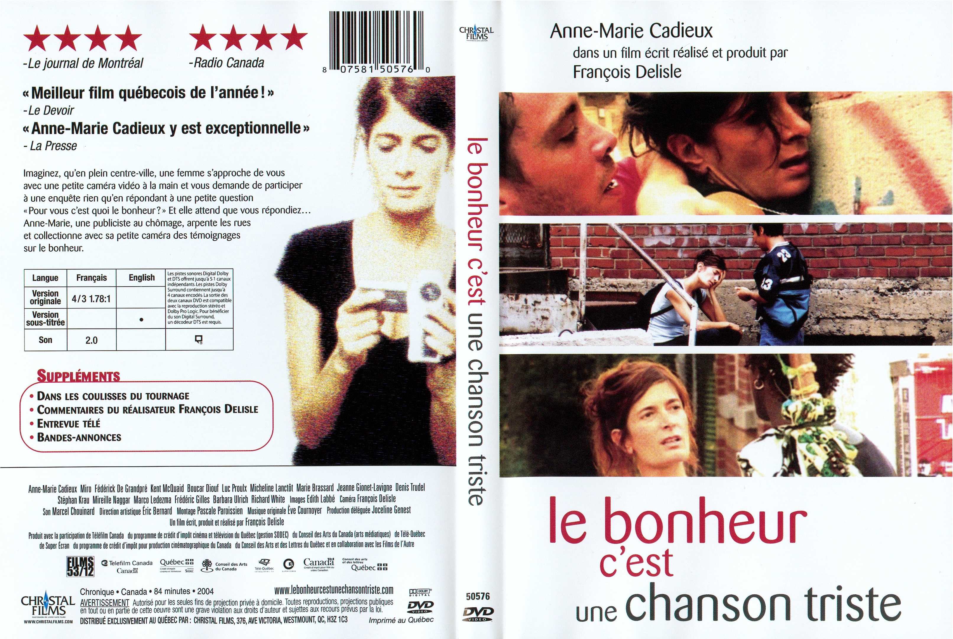 Jaquette DVD Le bonheur c