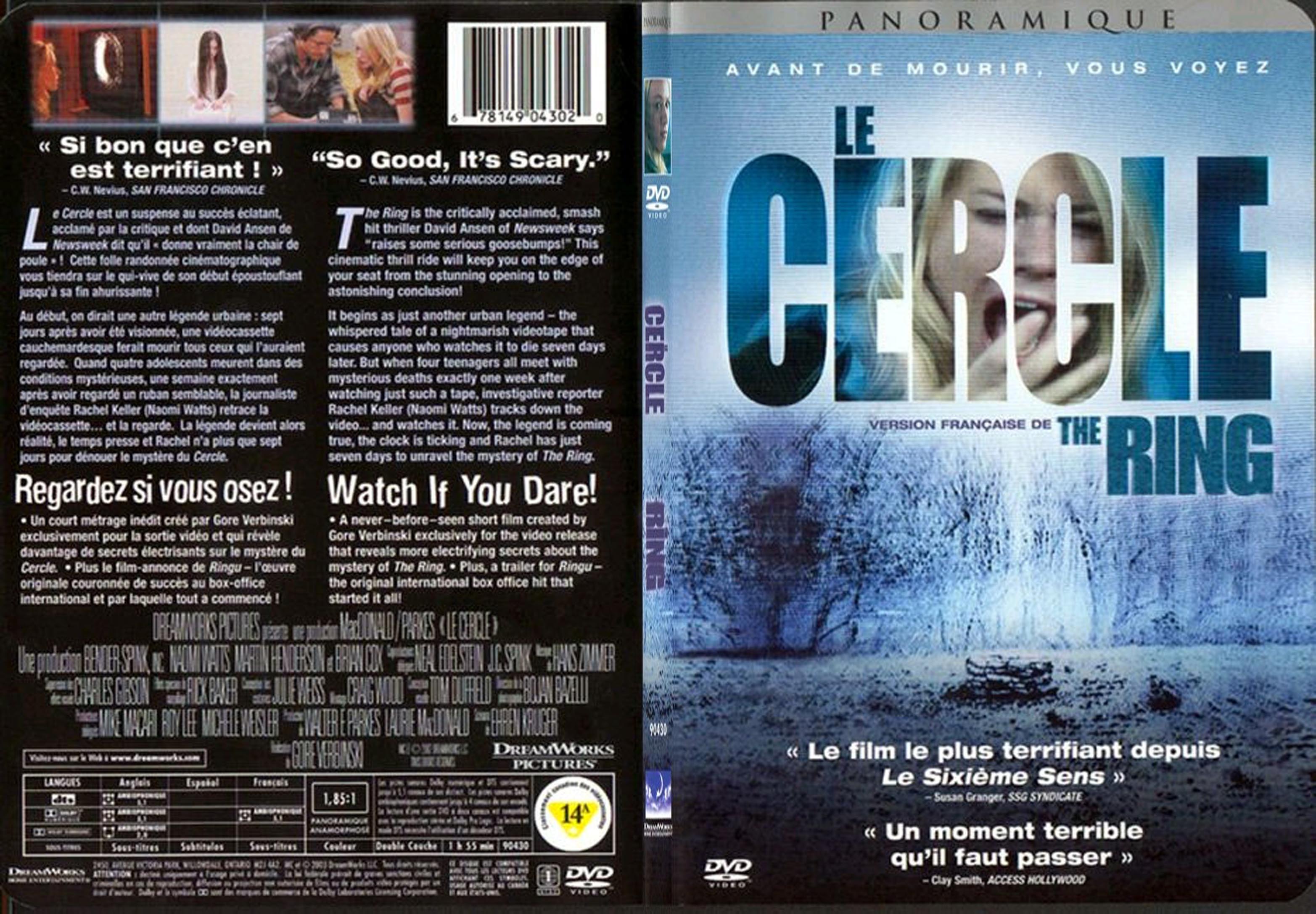 Jaquette DVD Le cercle - SLIM