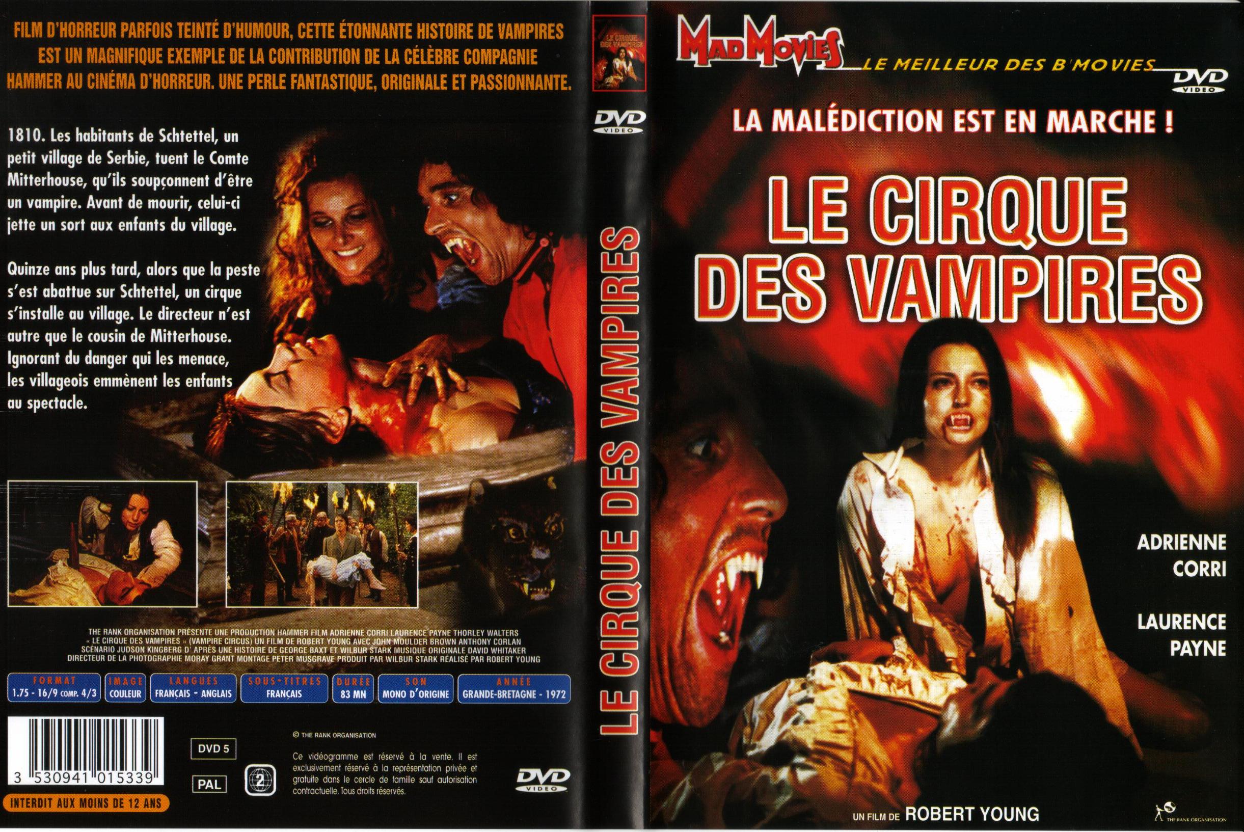 Jaquette DVD Le cirque des vampires