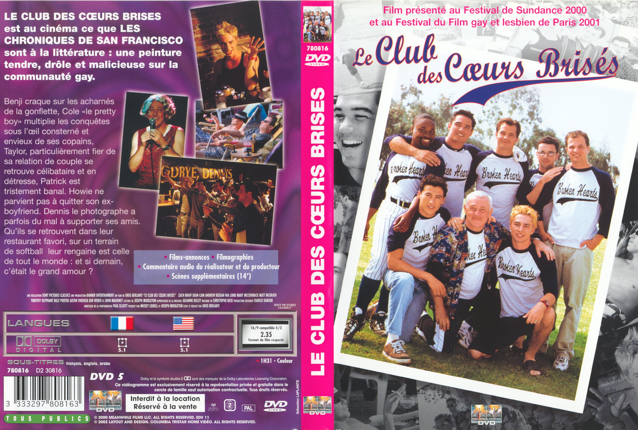 Jaquette DVD Le club des coeurs briss