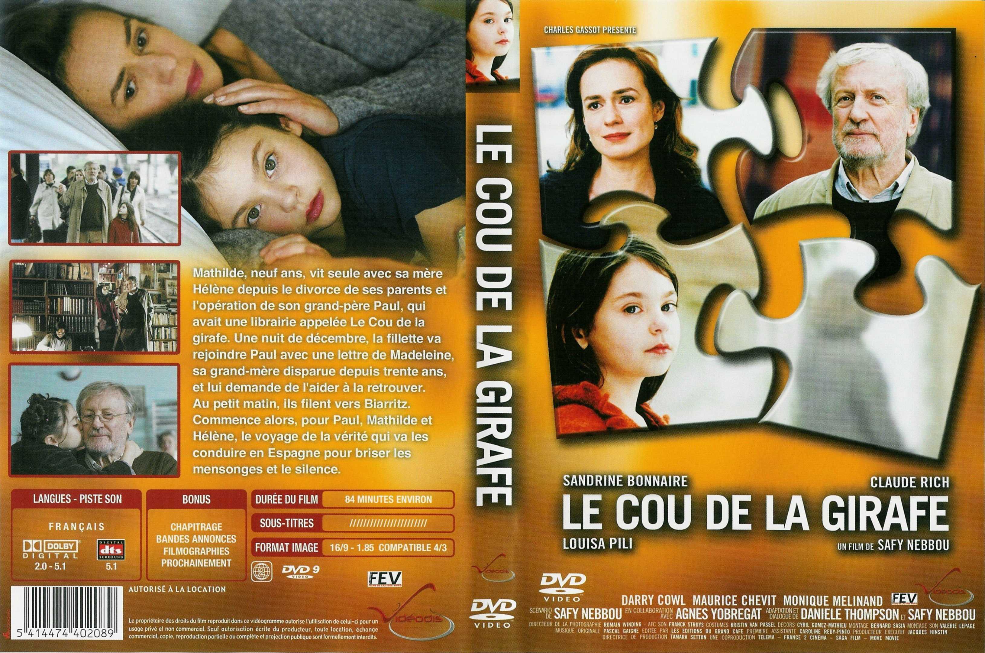 Jaquette DVD Le cou de la girafe v2