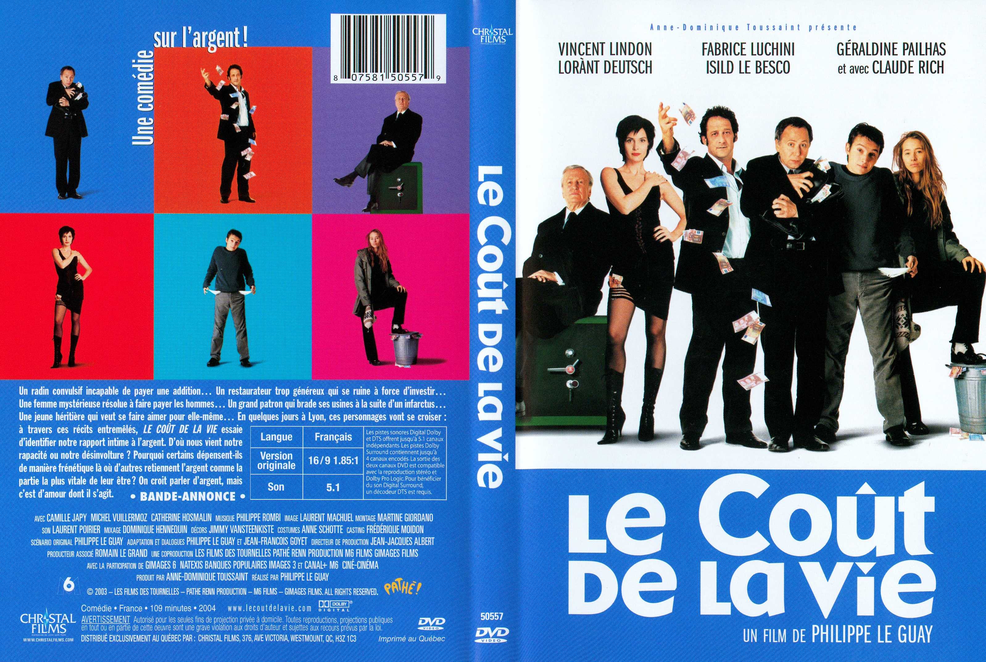 Jaquette DVD Le cout de la vie v2