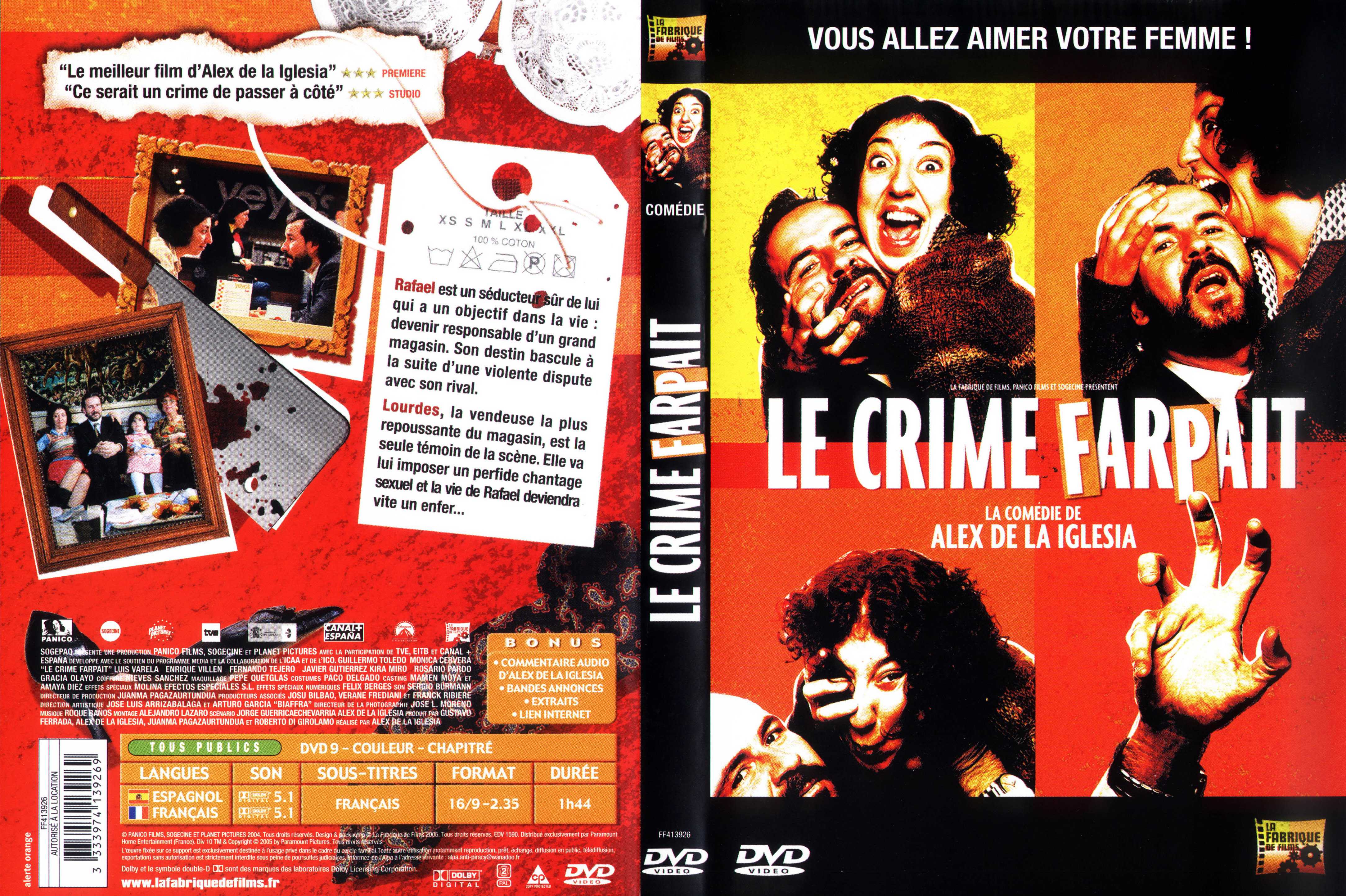 Jaquette DVD Le crime farpait