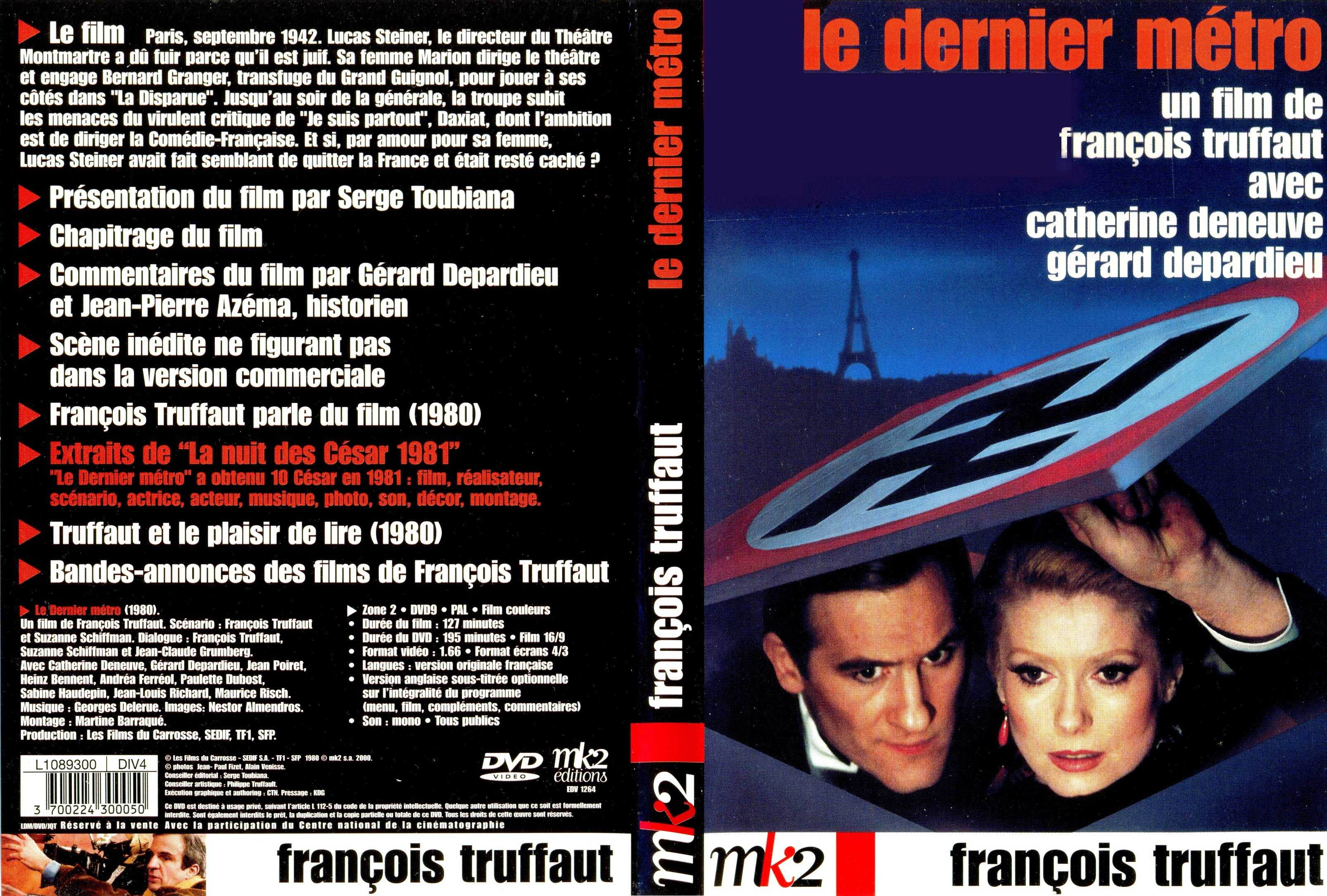 Jaquette DVD Le dernier mtro