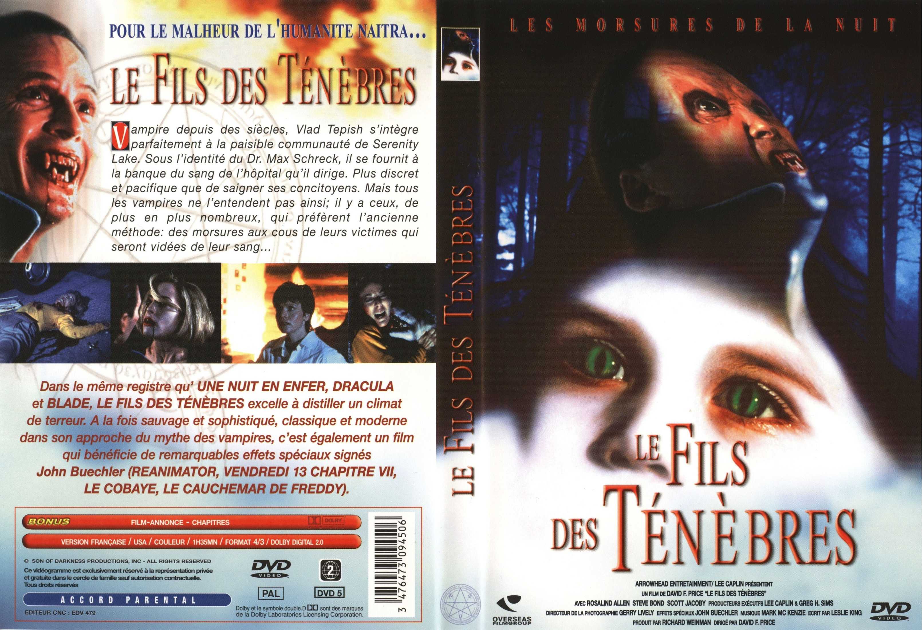 Jaquette DVD Le fils des tnbres