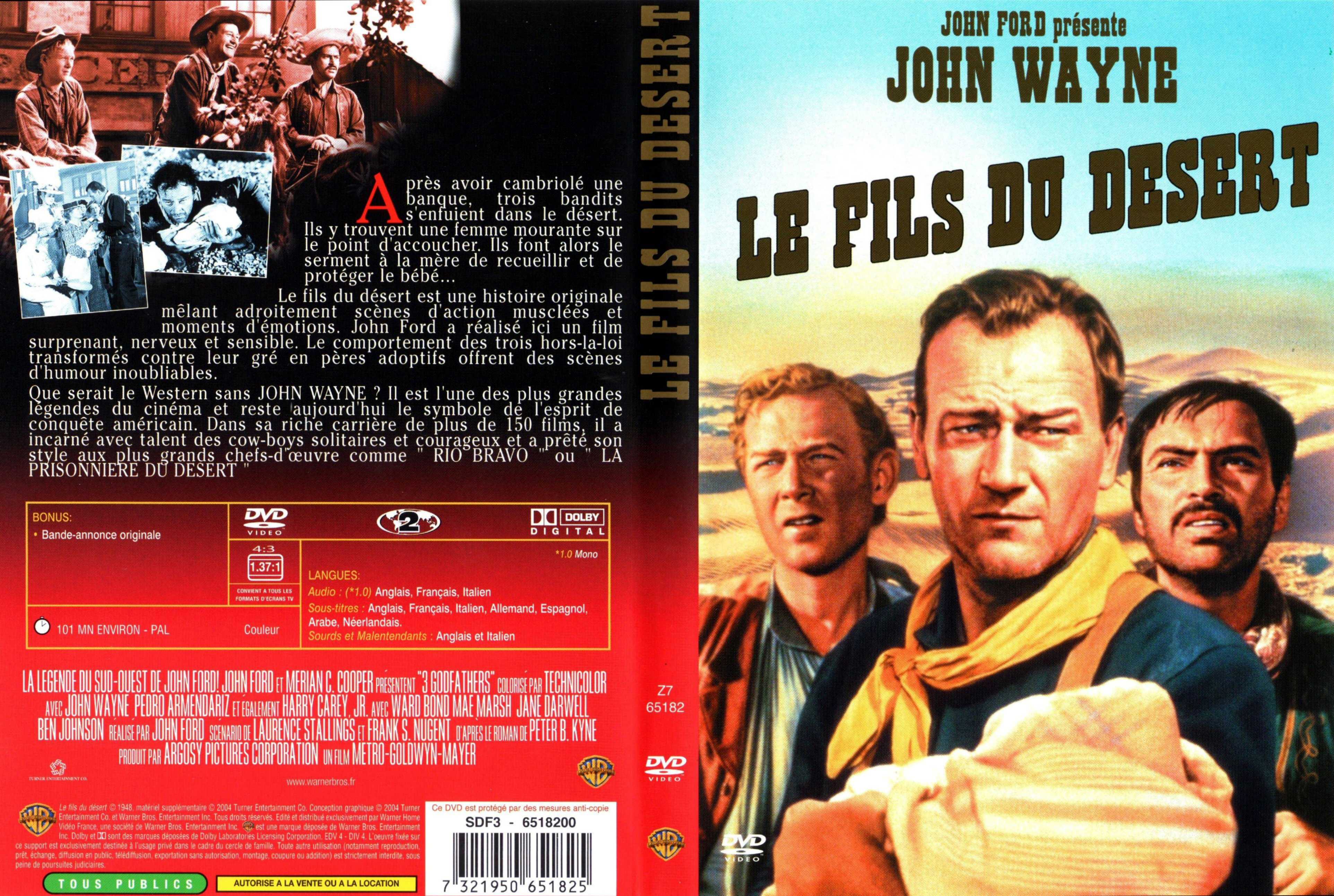 Jaquette DVD Le fils du dsert