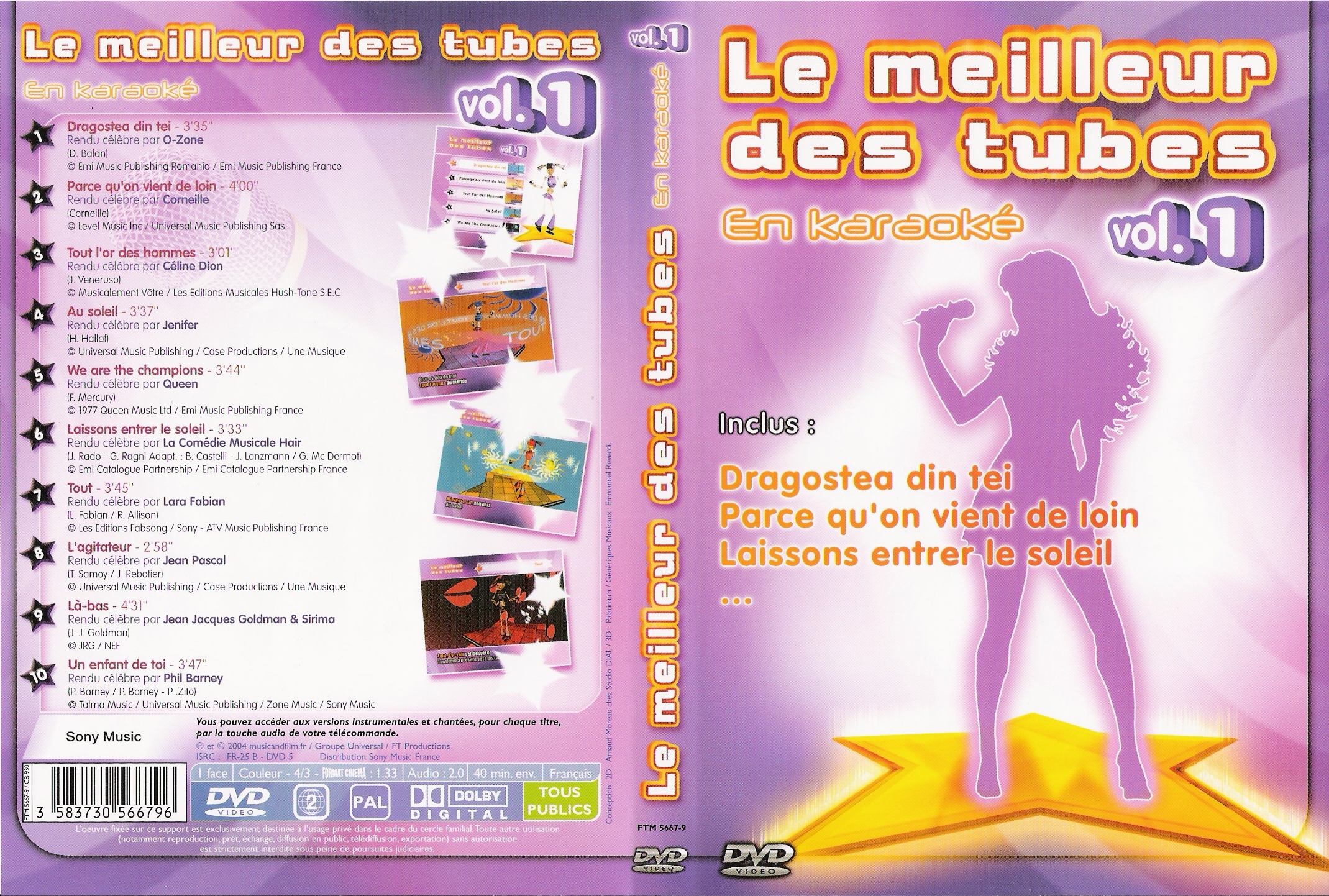 Jaquette DVD Le meilleur des tubes vol 1