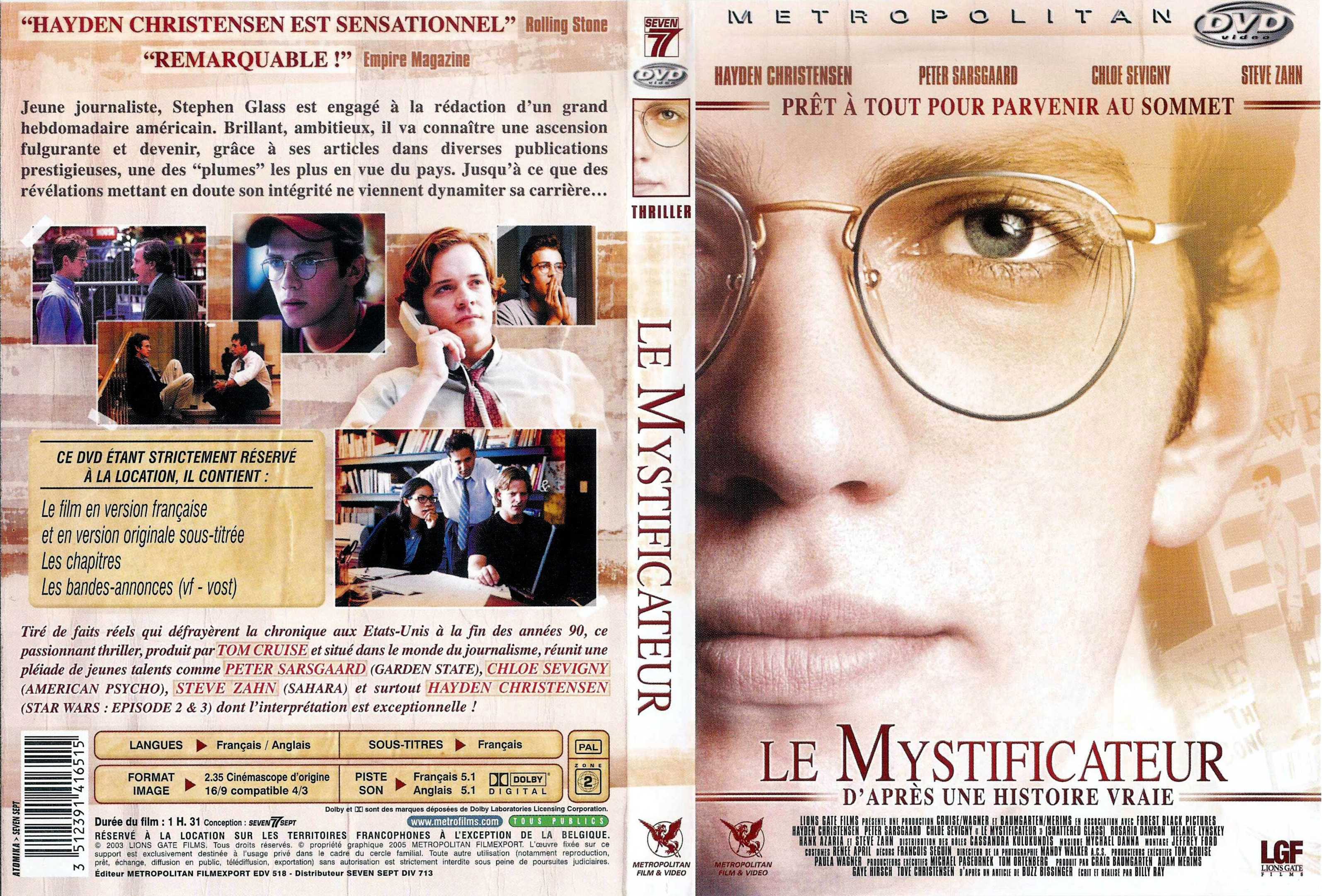 Jaquette DVD Le mystificateur
