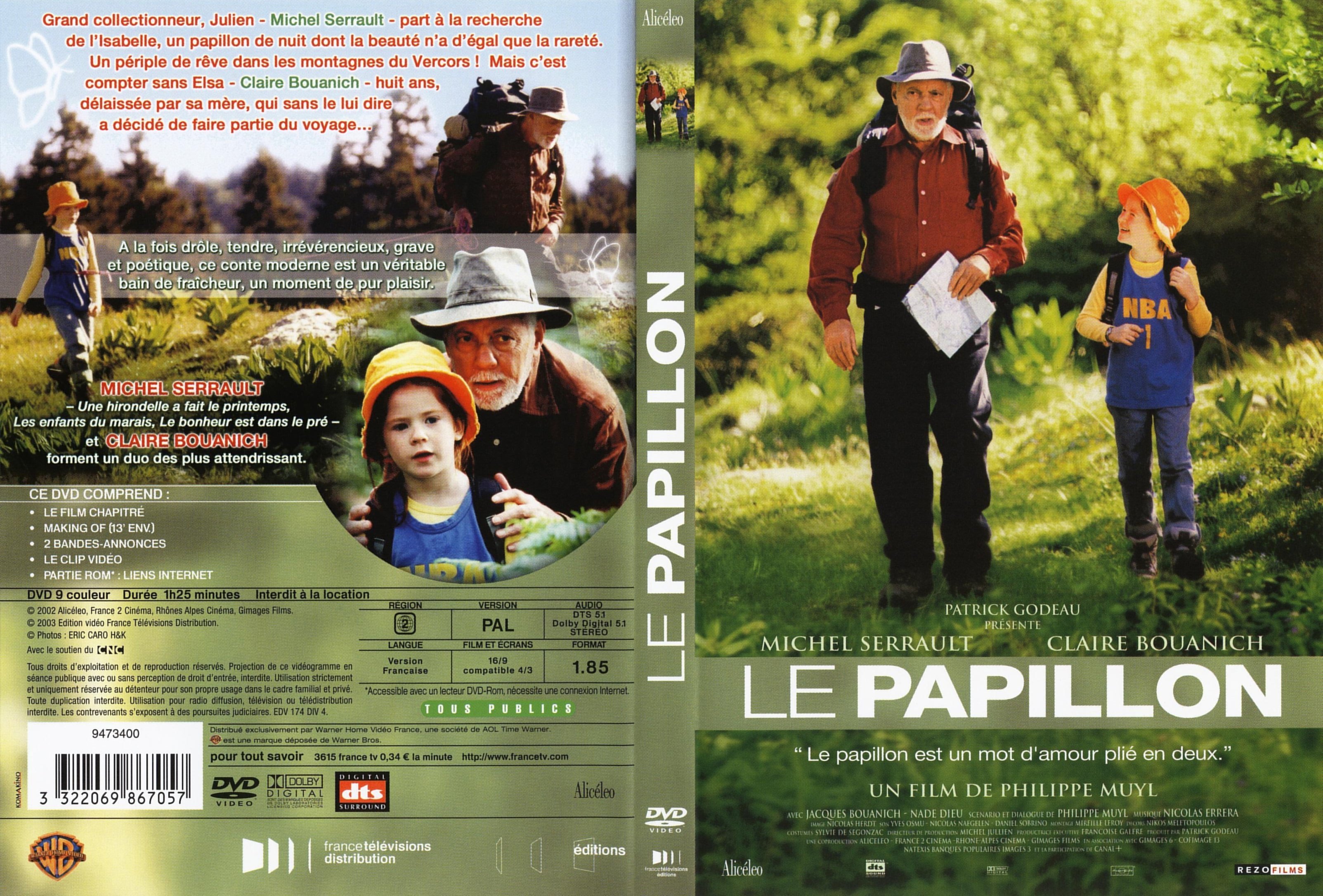 Jaquette DVD Le papillon