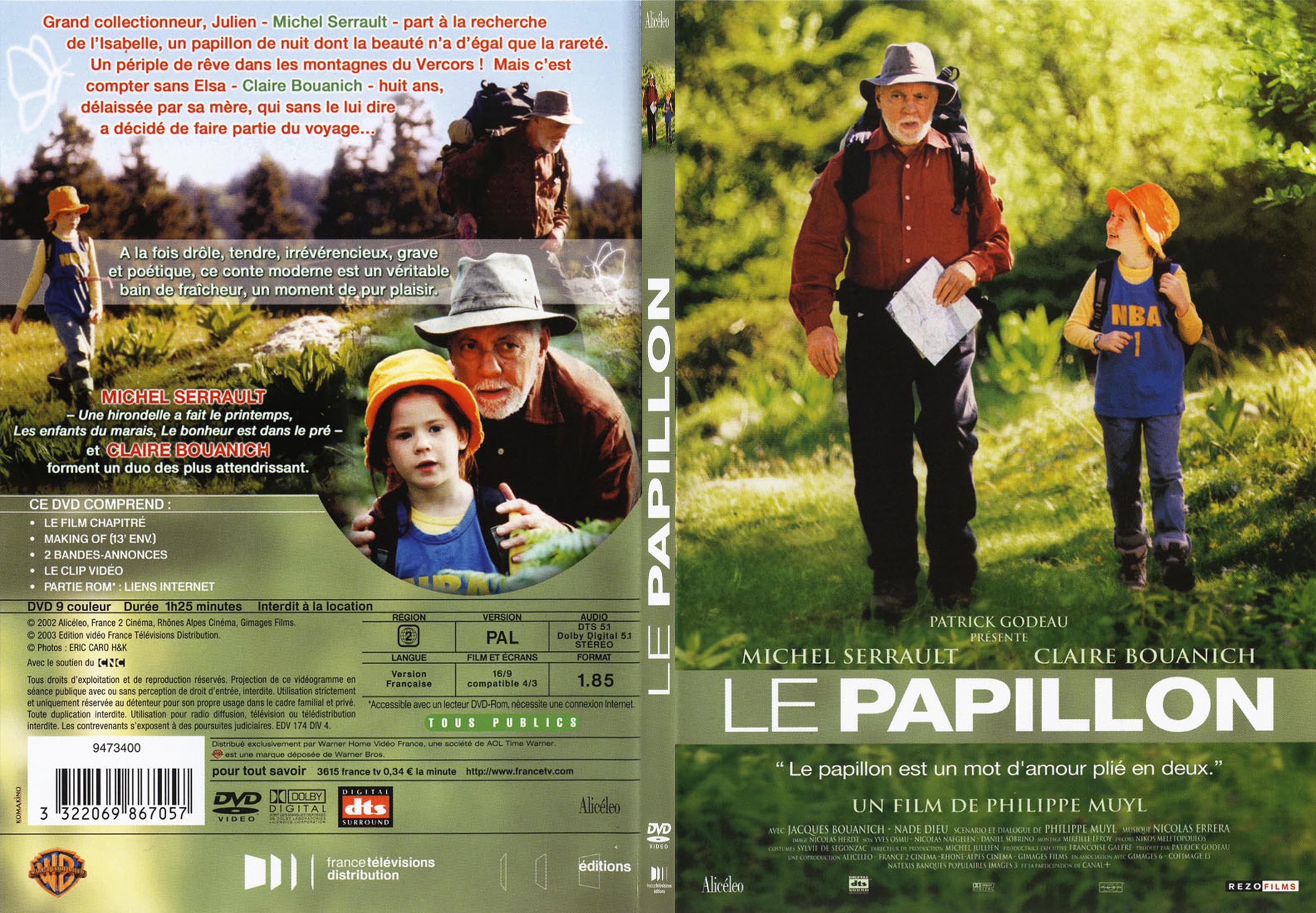 Jaquette DVD Le papillon - SLIM