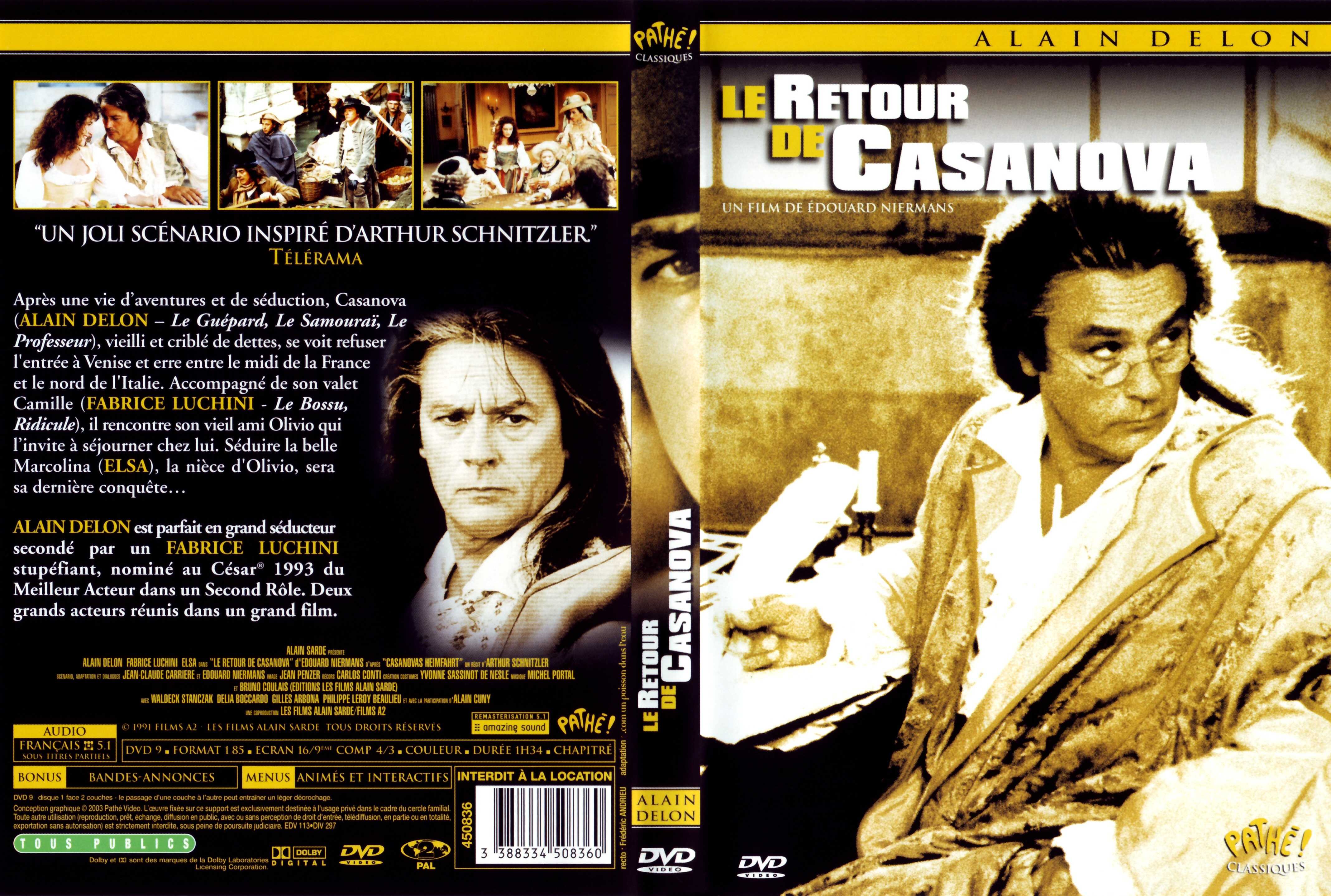 Jaquette DVD Le retour de casanova