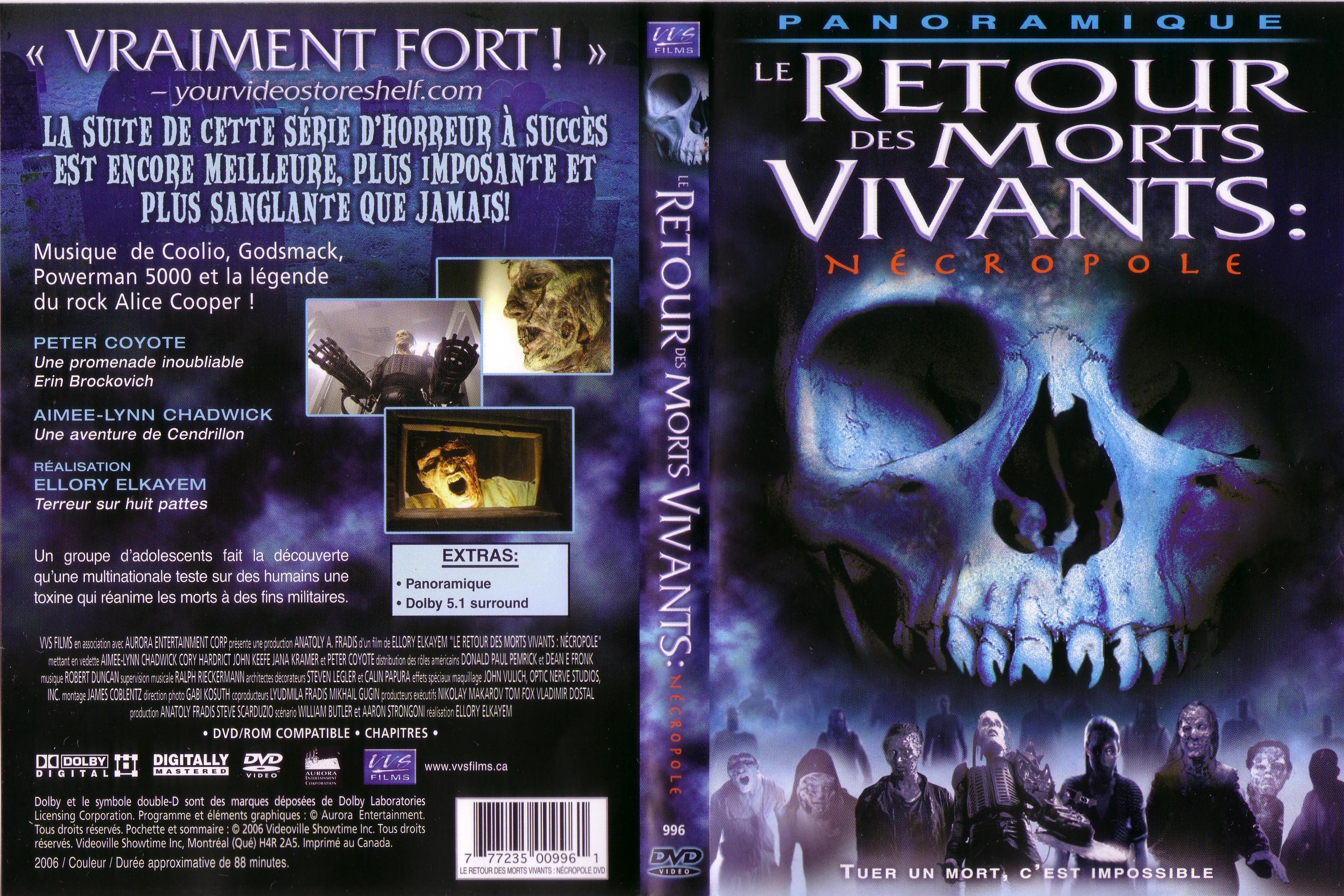 Jaquette DVD Le retour des morts vivants - necropole