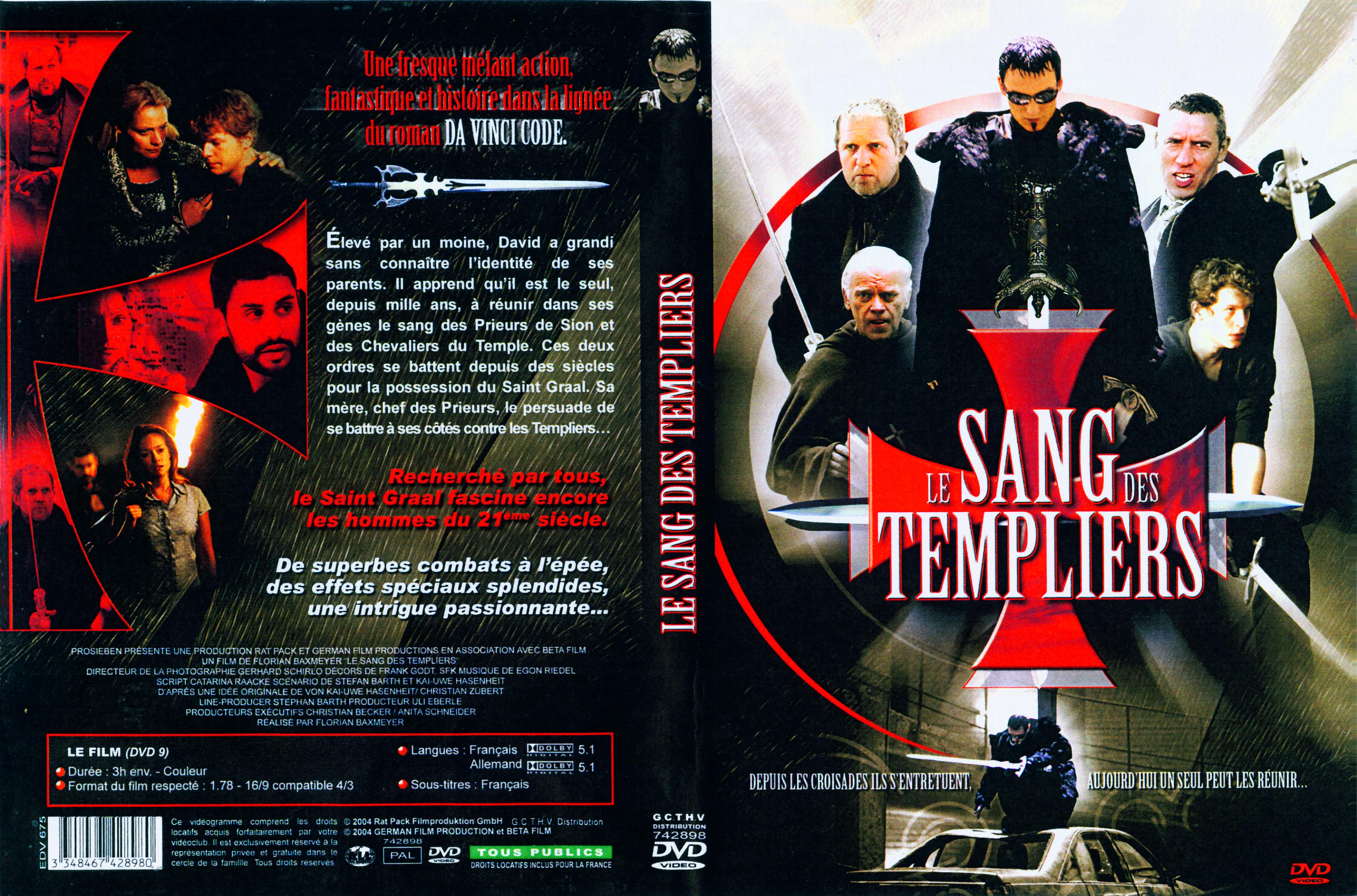 Jaquette DVD Le sang des Templiers v2