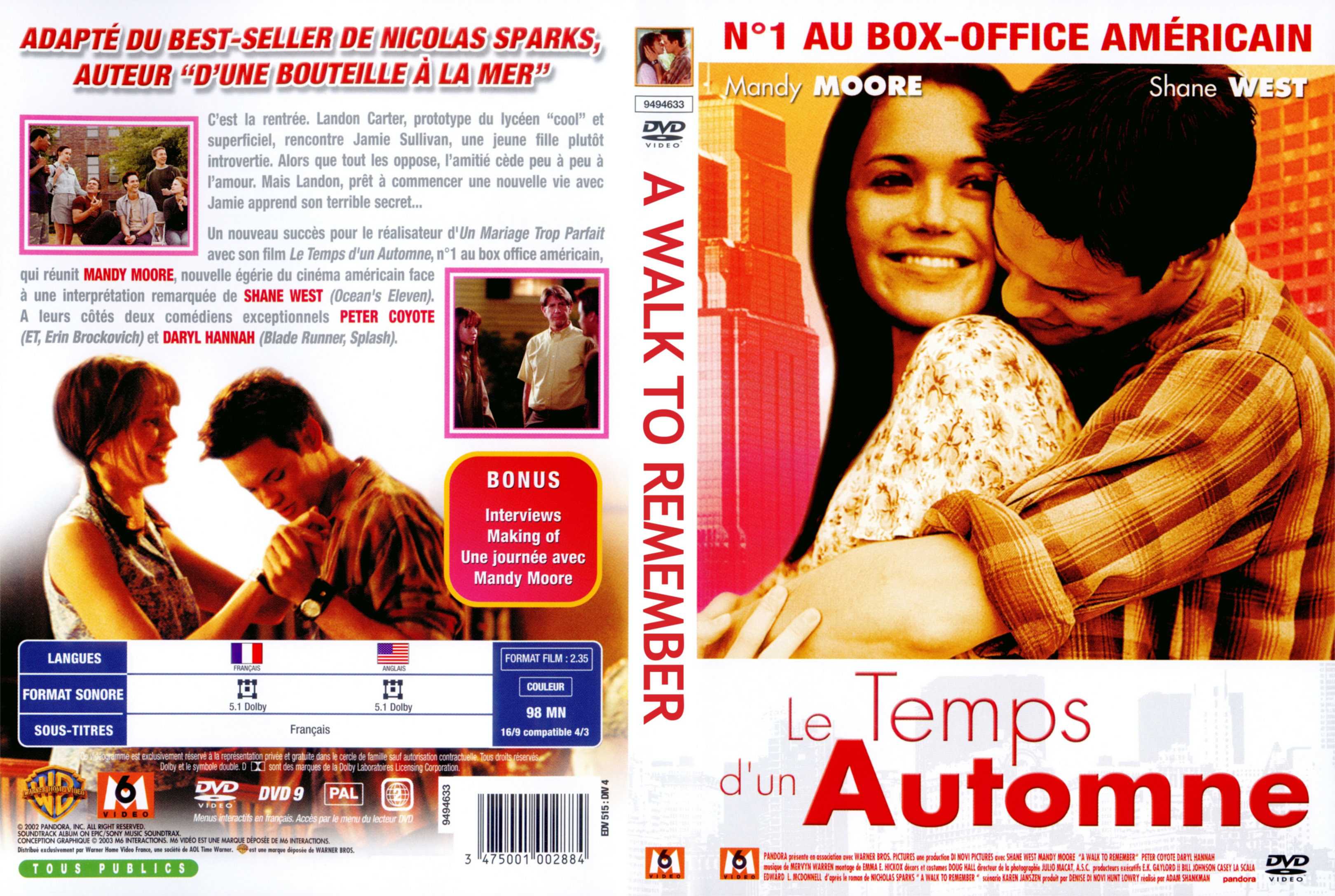 Jaquette DVD Le temps d