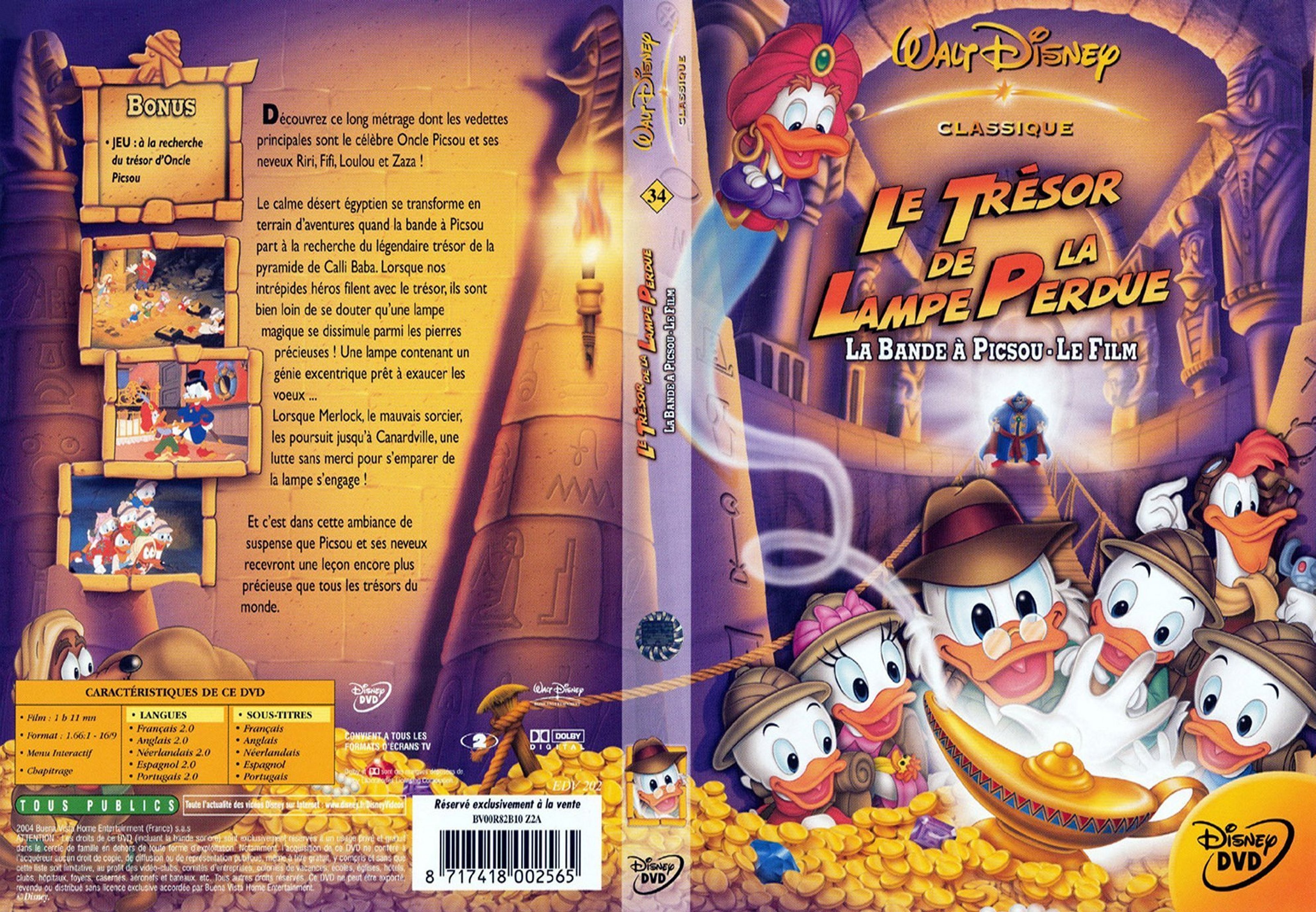 Jaquette DVD Le trsor de la lampe perdue