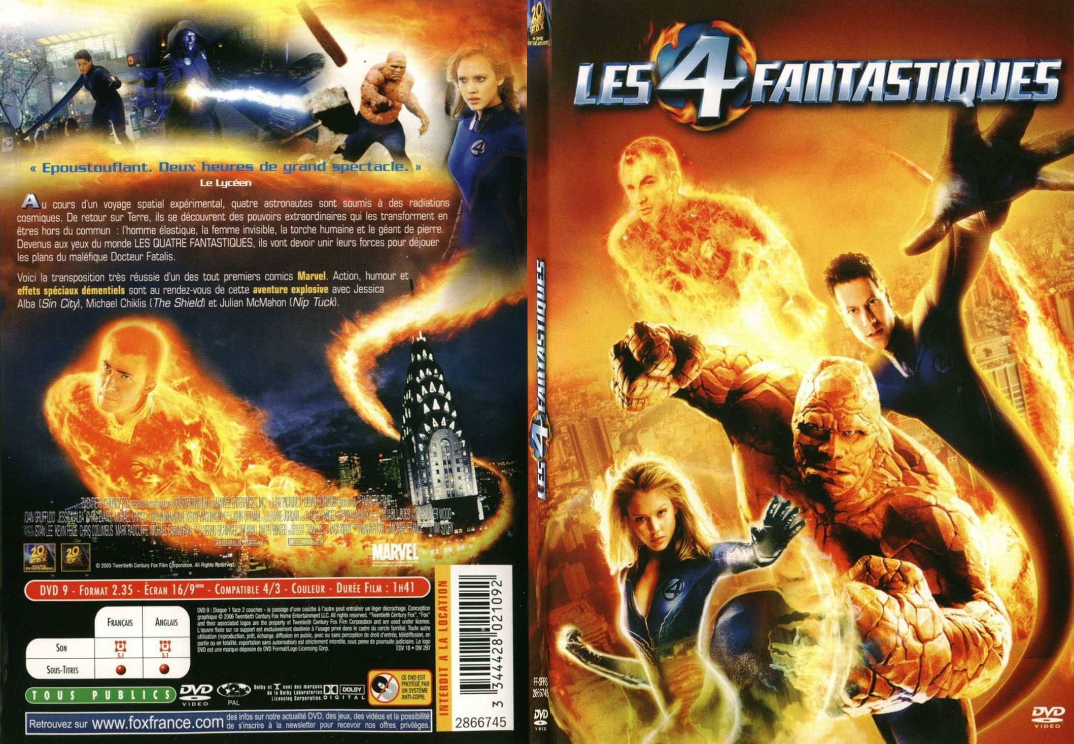 Jaquette DVD Les 4 Fantastiques - SLIM