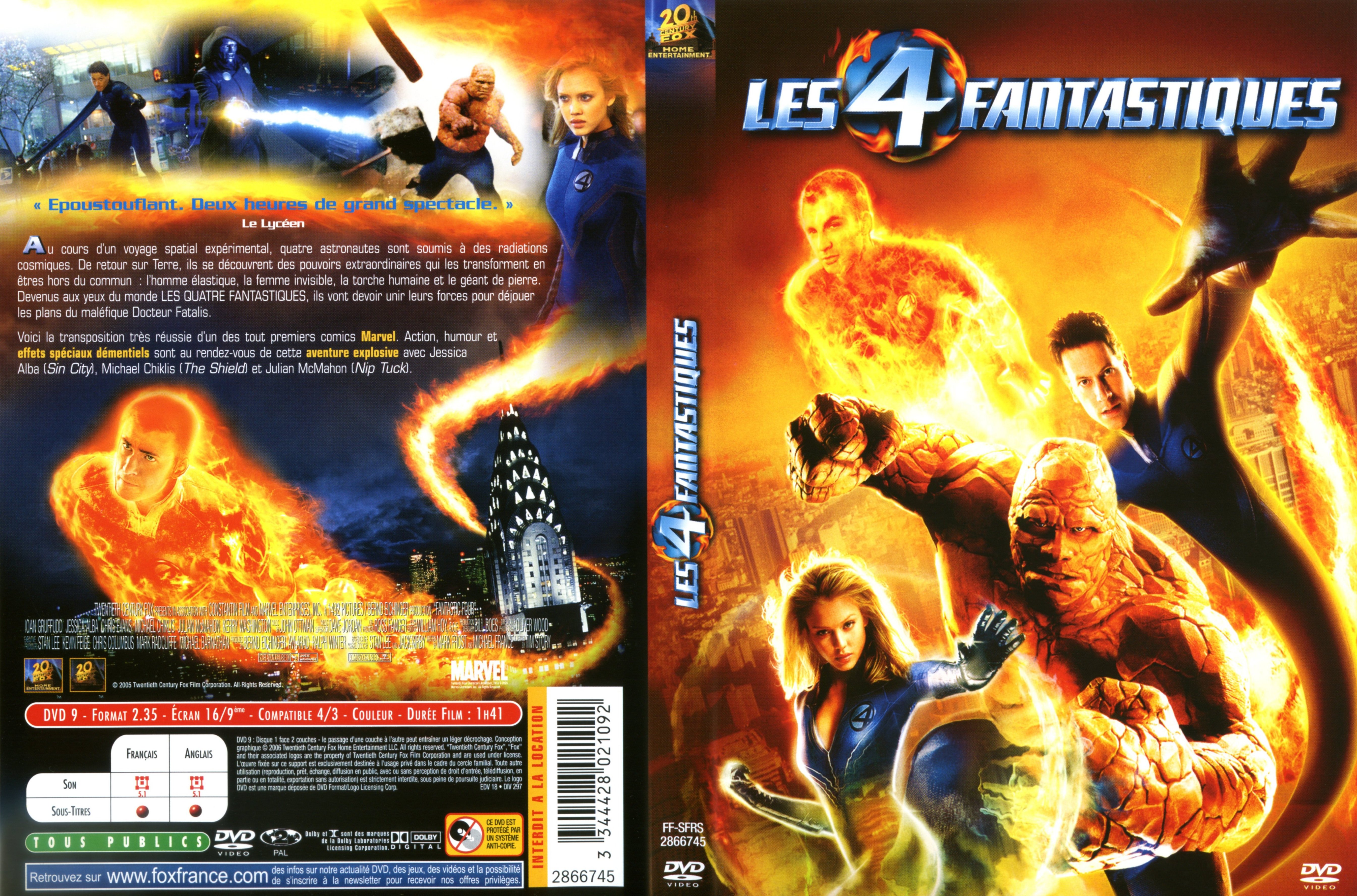 Jaquette DVD Les 4 fantastiques