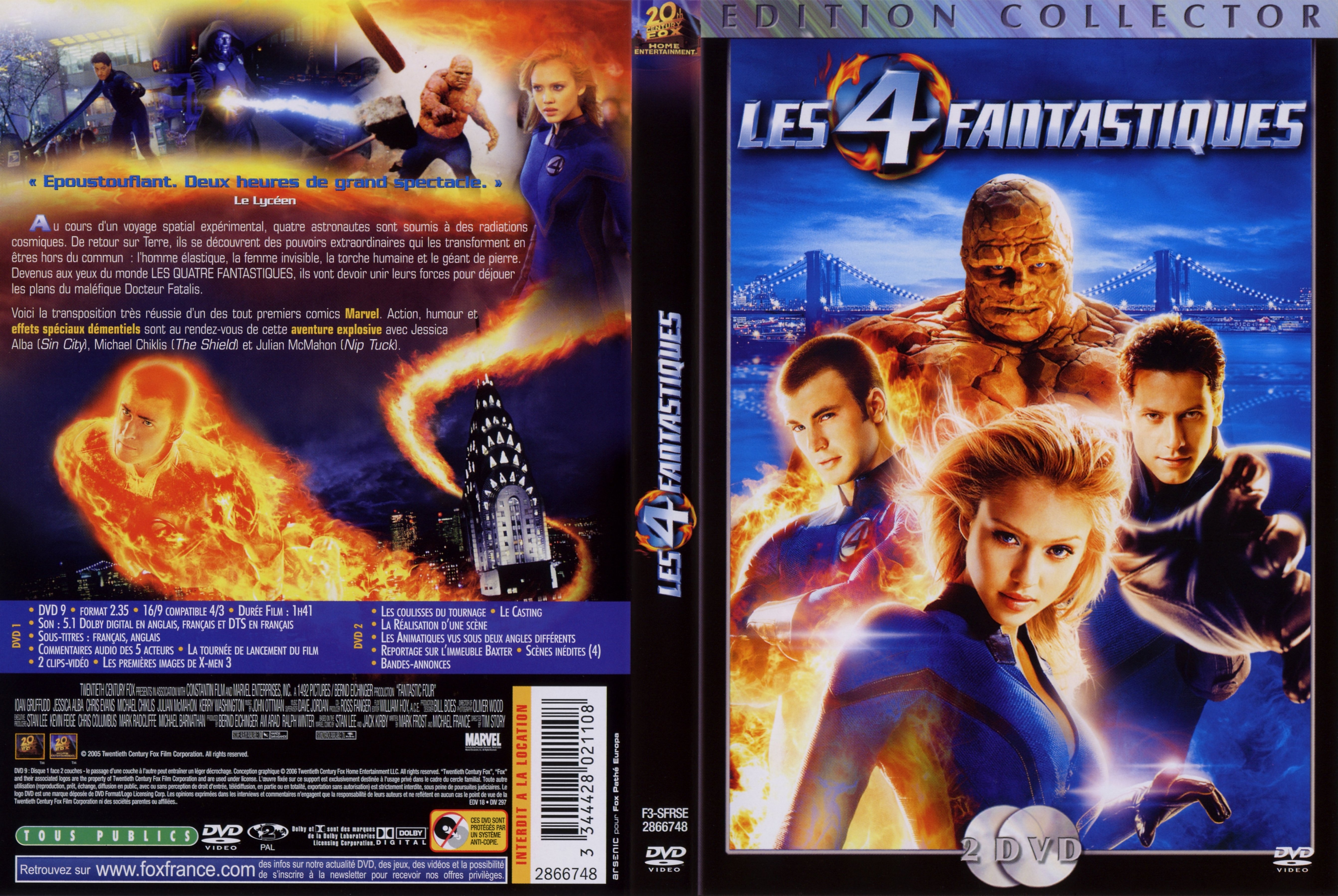Jaquette DVD Les 4 fantastiques v2