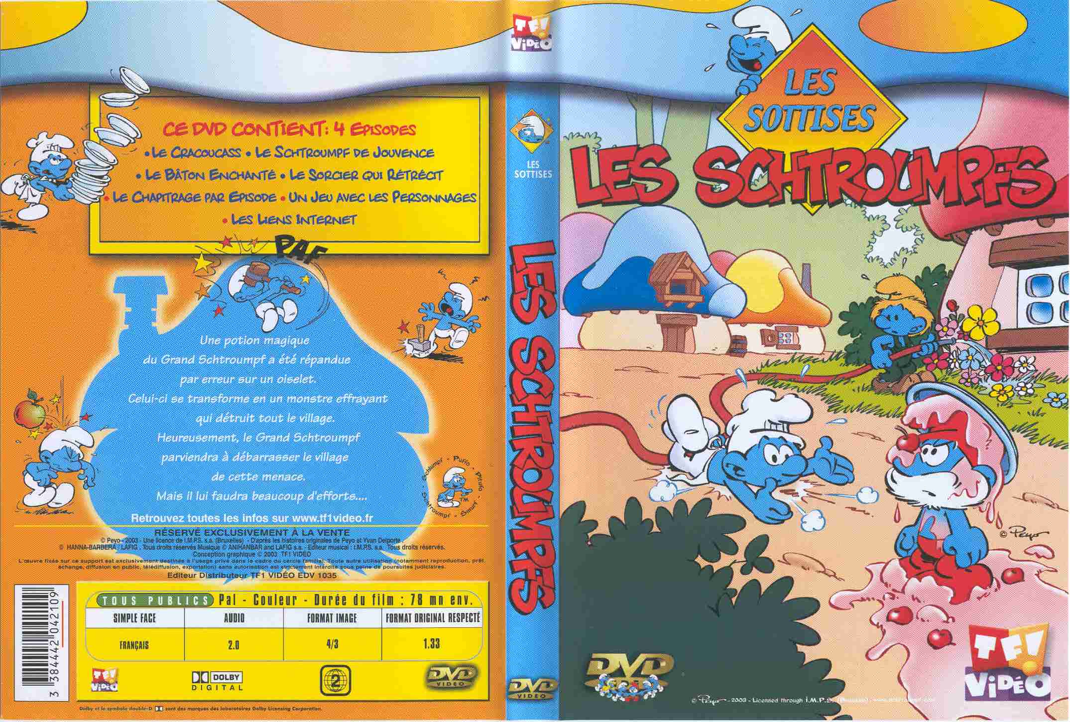 Jaquette DVD Les Schtroumpfs - les sottises