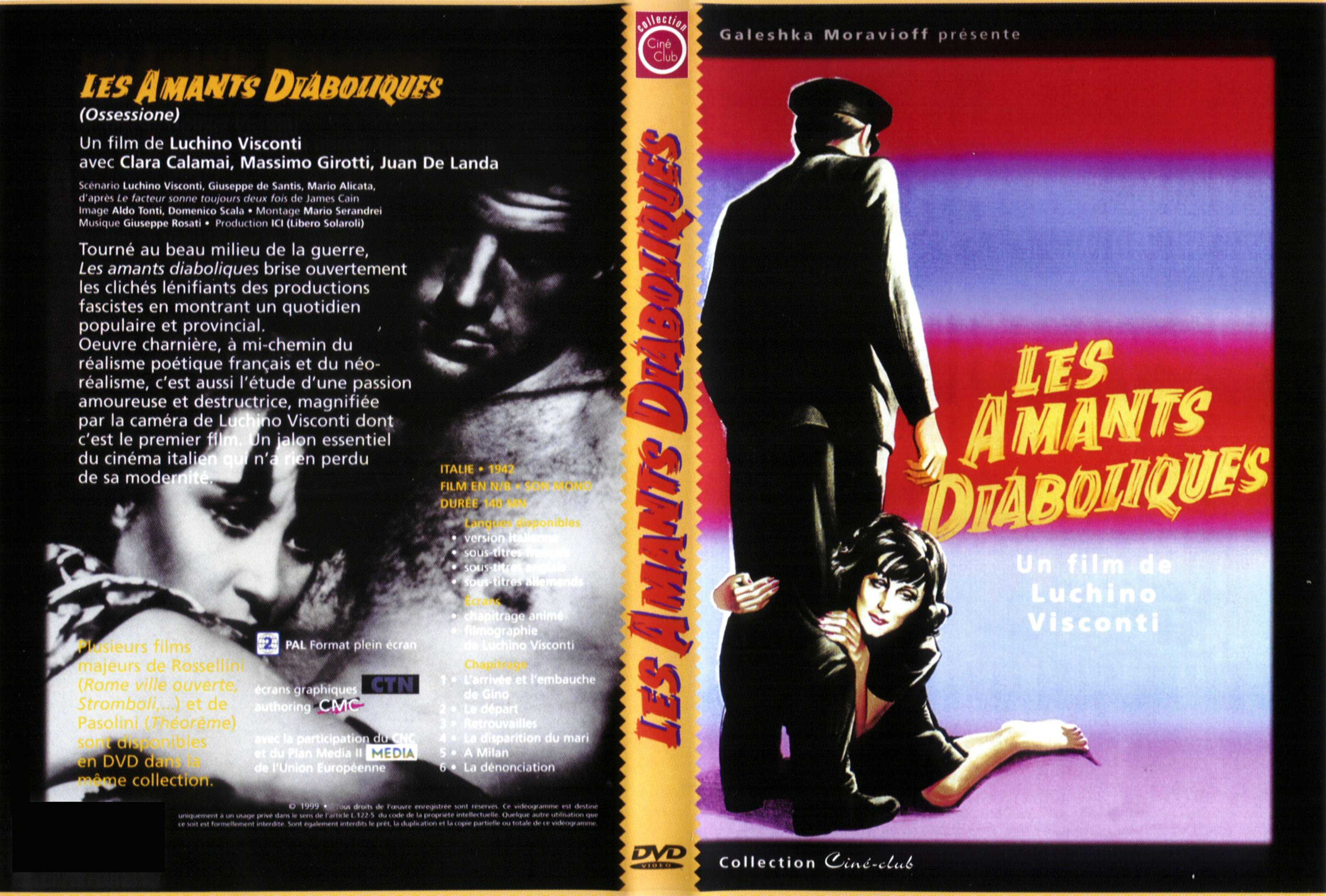 Jaquette DVD Les amants diaboliques