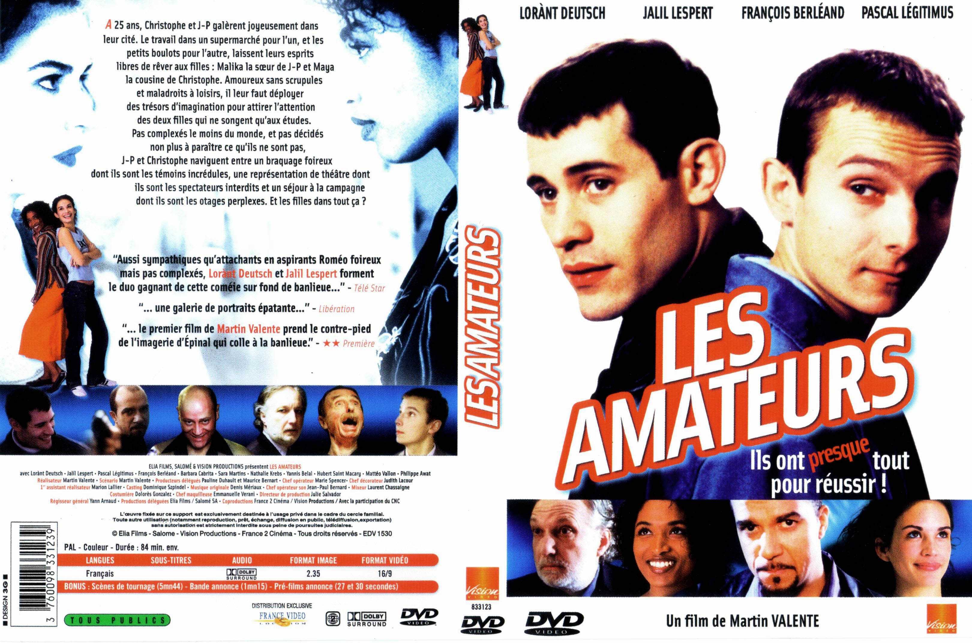 Jaquette DVD Les amateurs