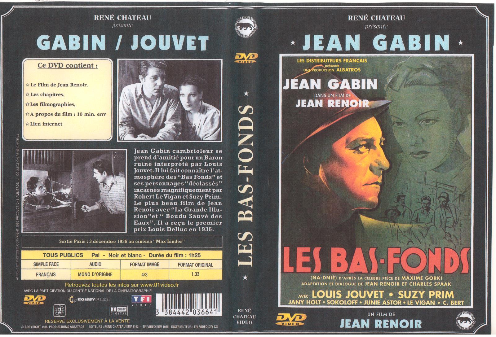 Jaquette DVD Les bas-fonds (1936)