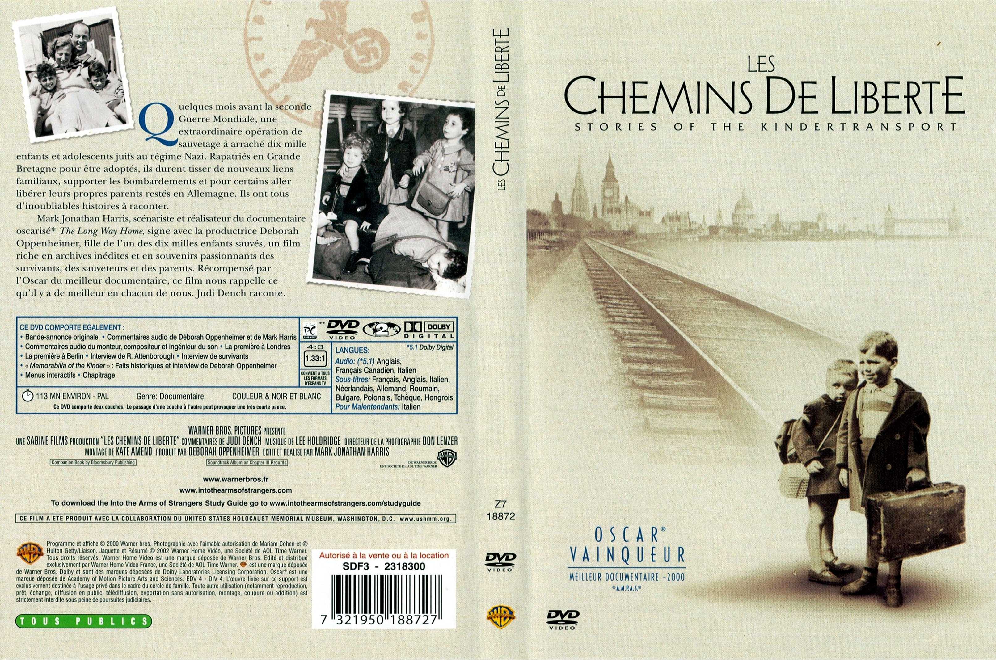 Jaquette DVD Les chemins de la libert (doc)