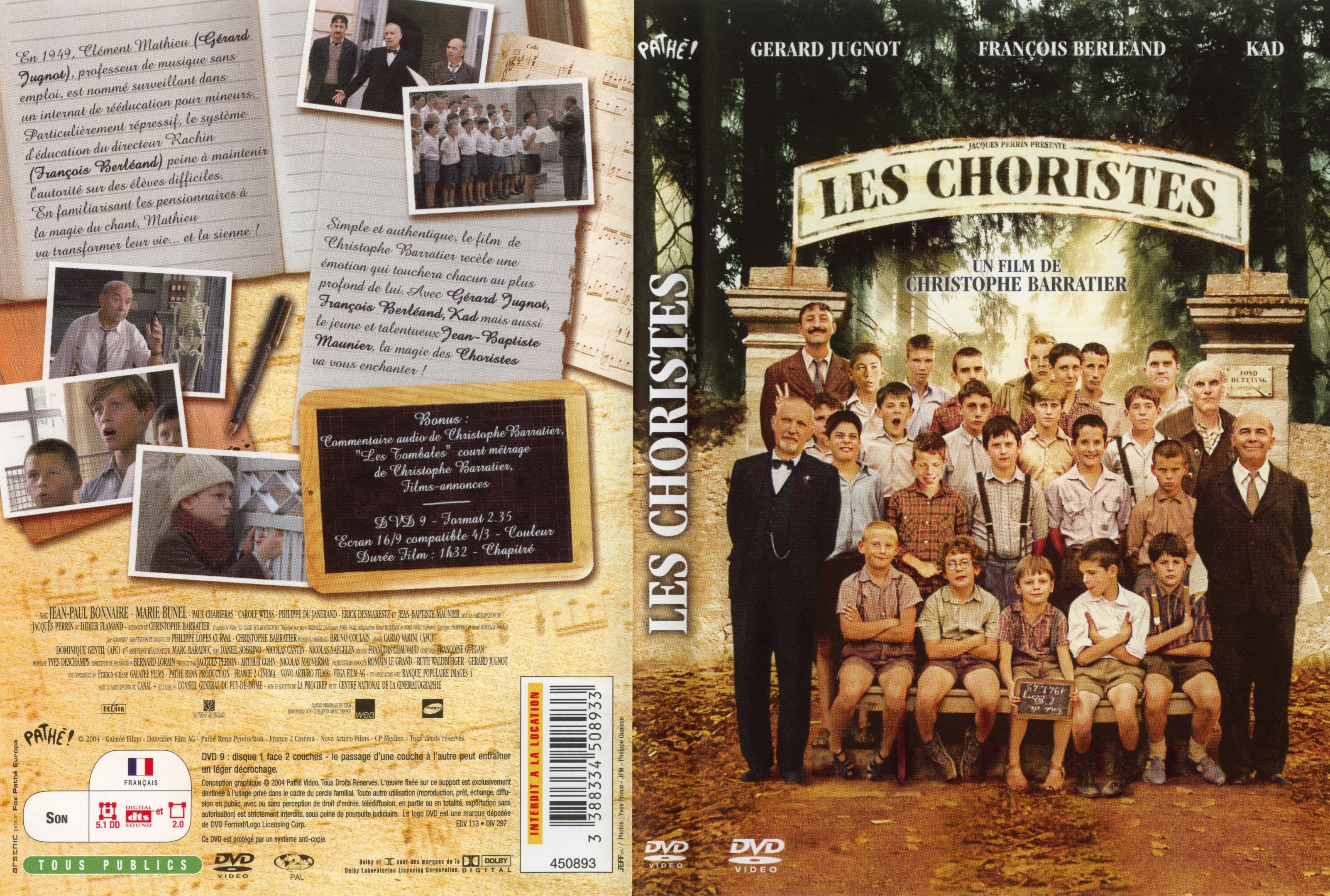 Jaquette DVD de Les choristes - Cinéma Passion