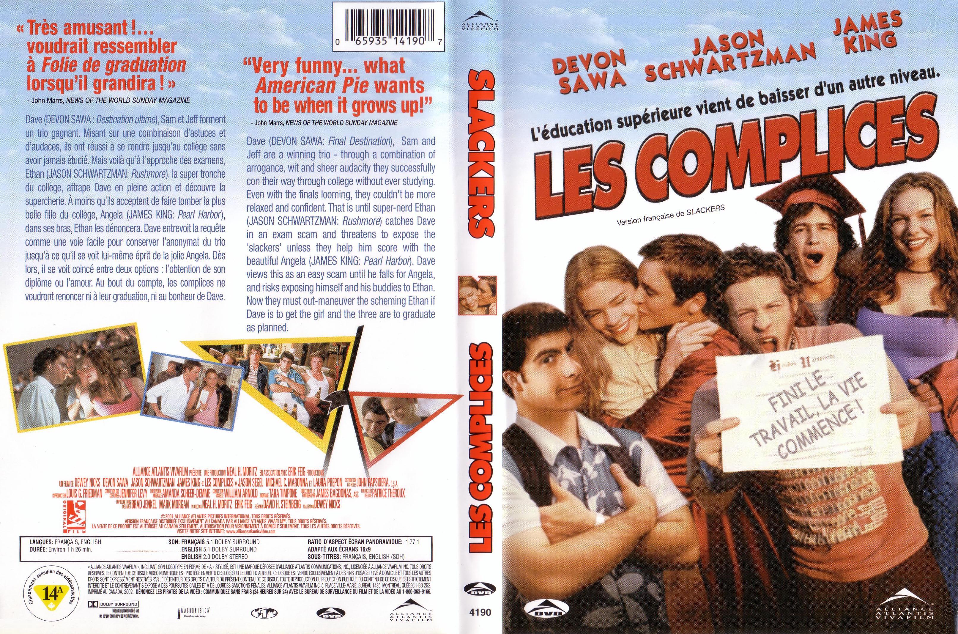 Jaquette DVD Les complices