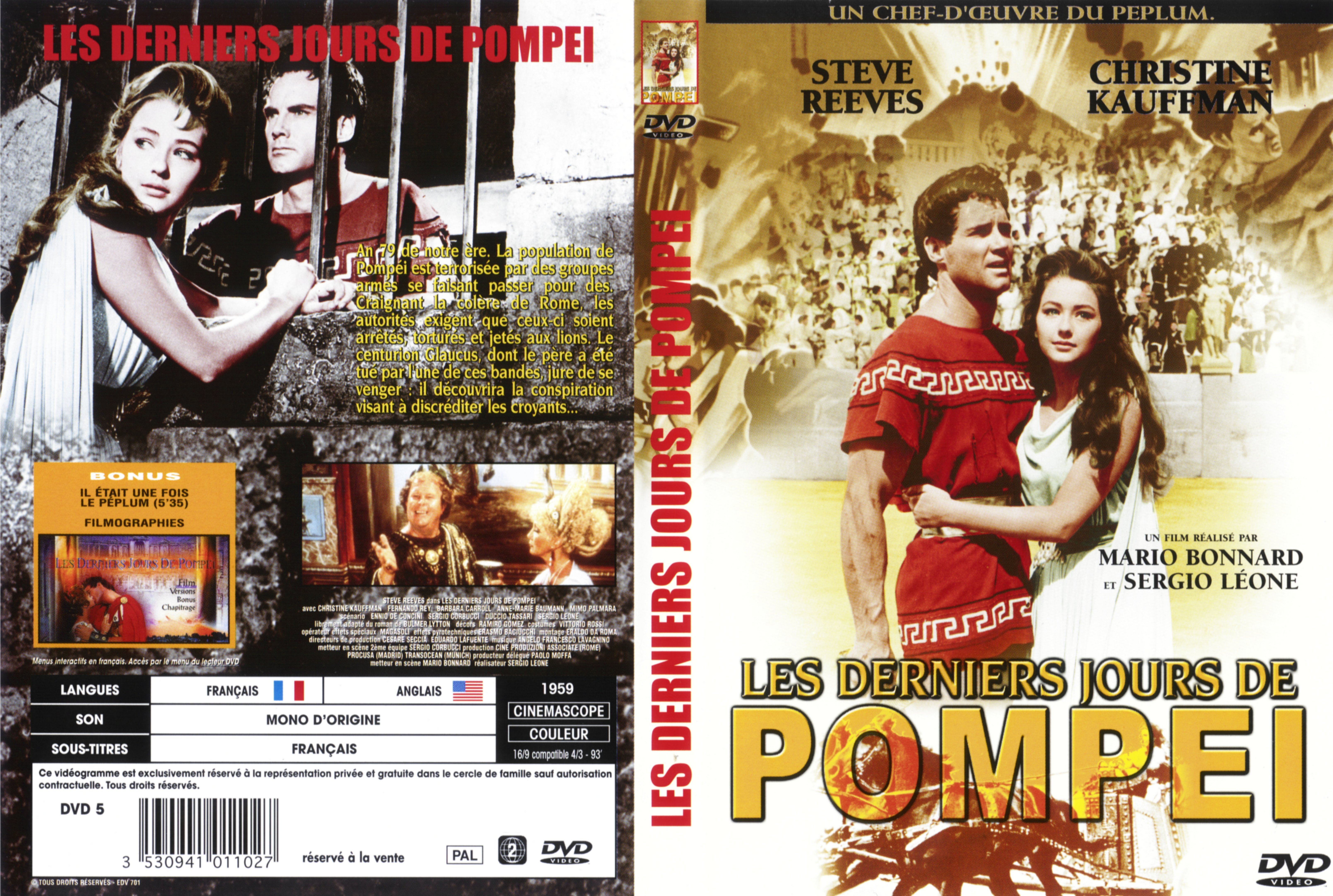 Jaquette DVD Les derniers jours de Pompei