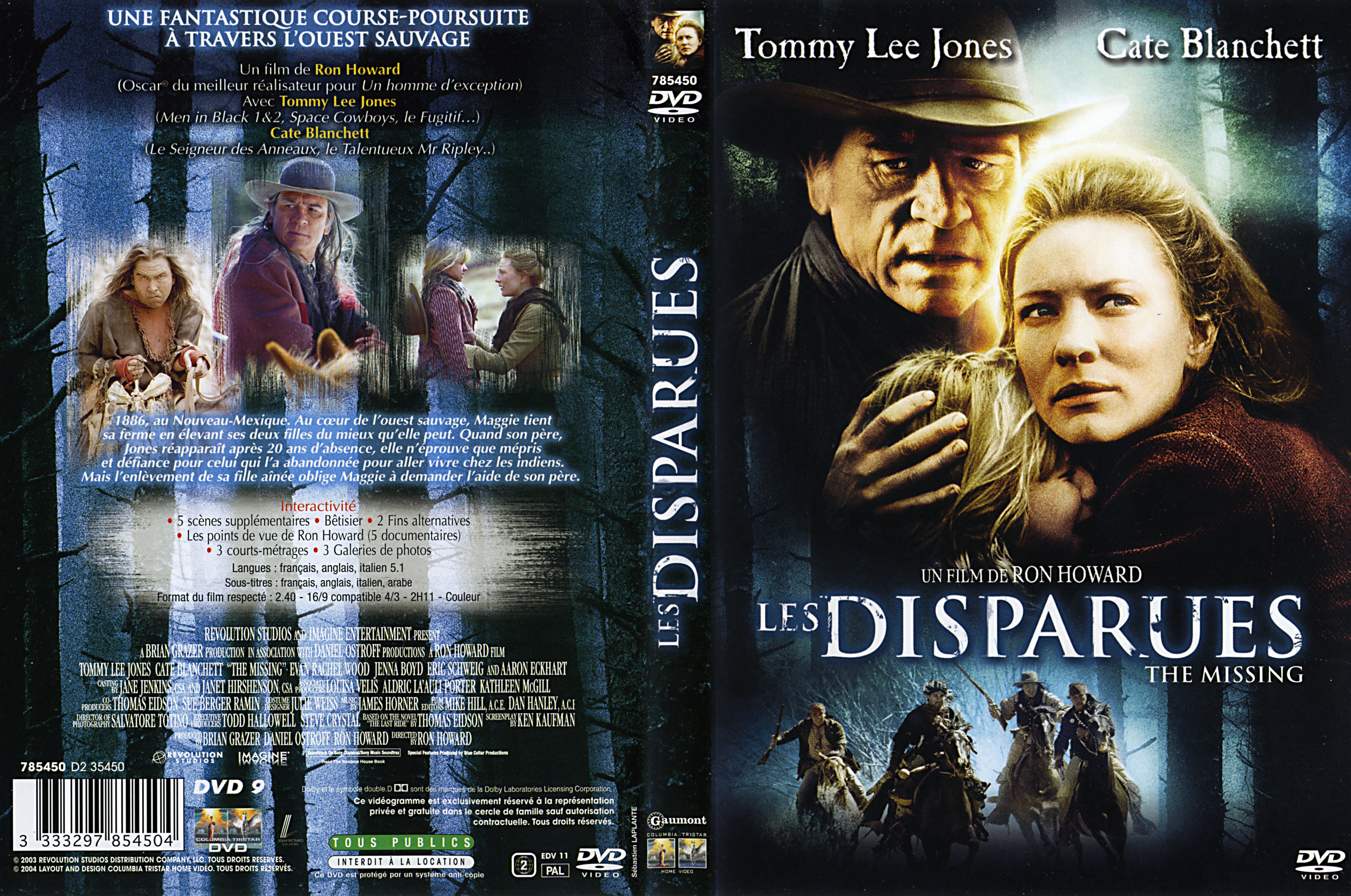 Jaquette DVD Les disparues