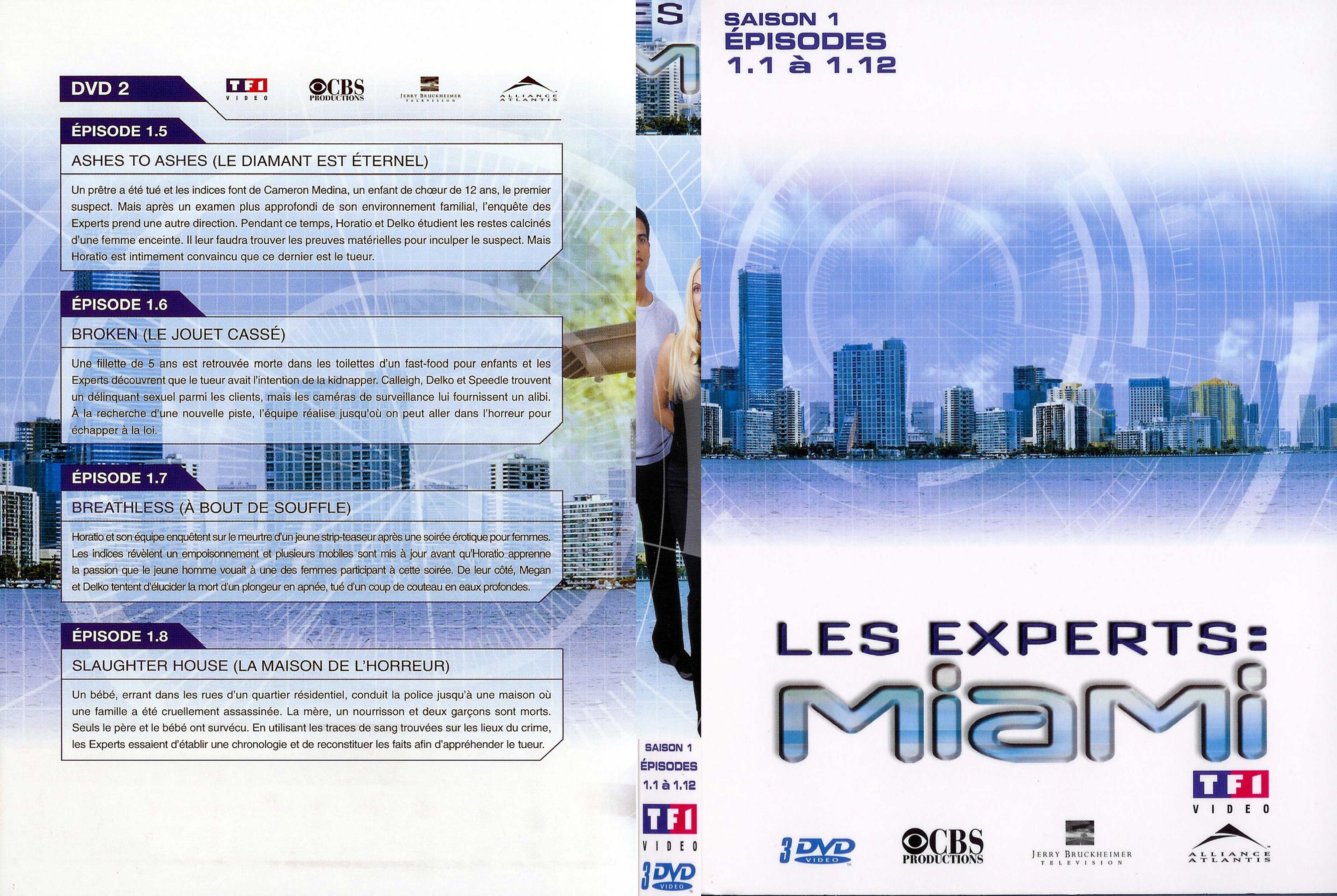 Jaquette DVD Les experts Miami saison 1 vol 1 dvd 2
