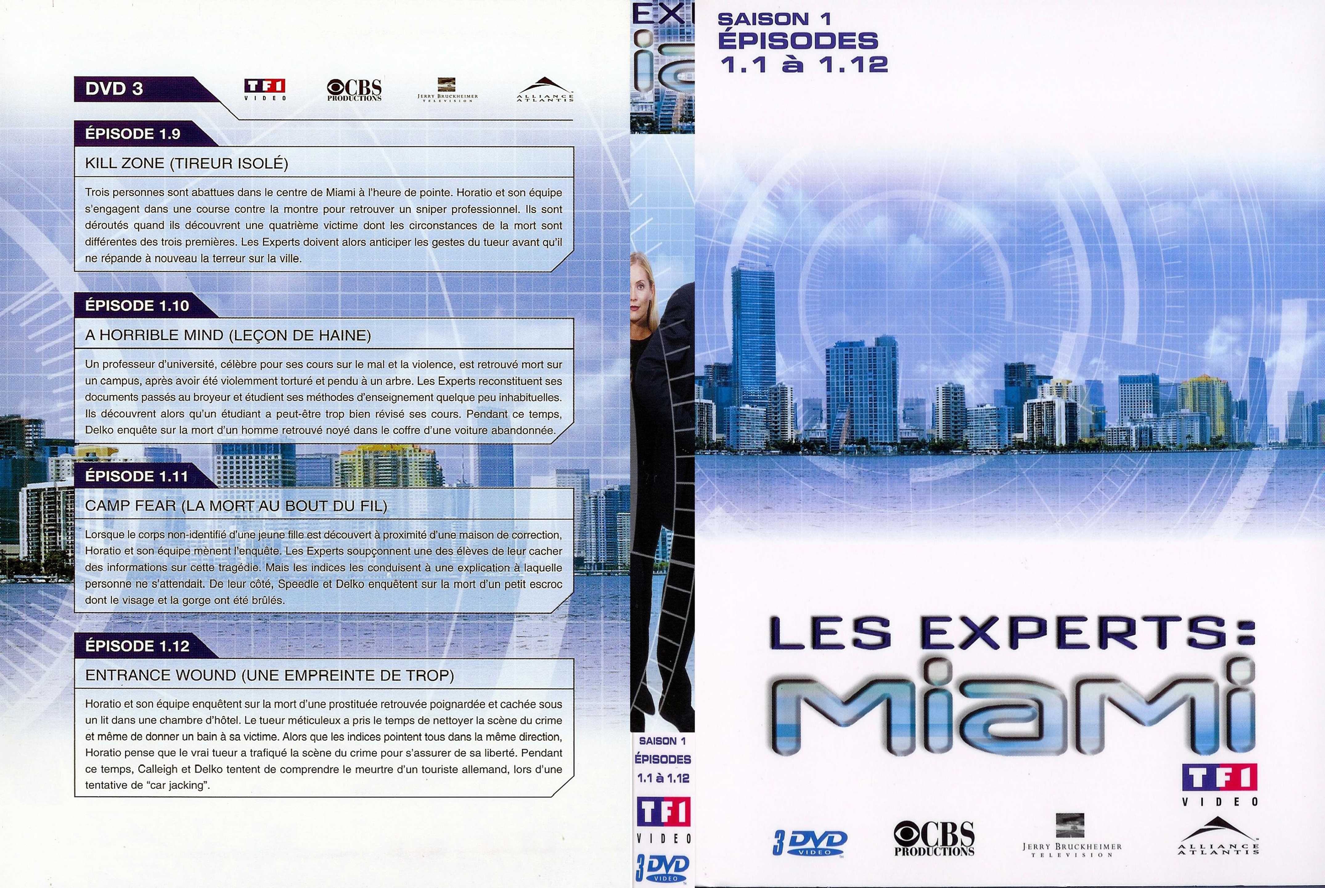 Jaquette DVD Les experts Miami saison 1 vol 1 dvd 3