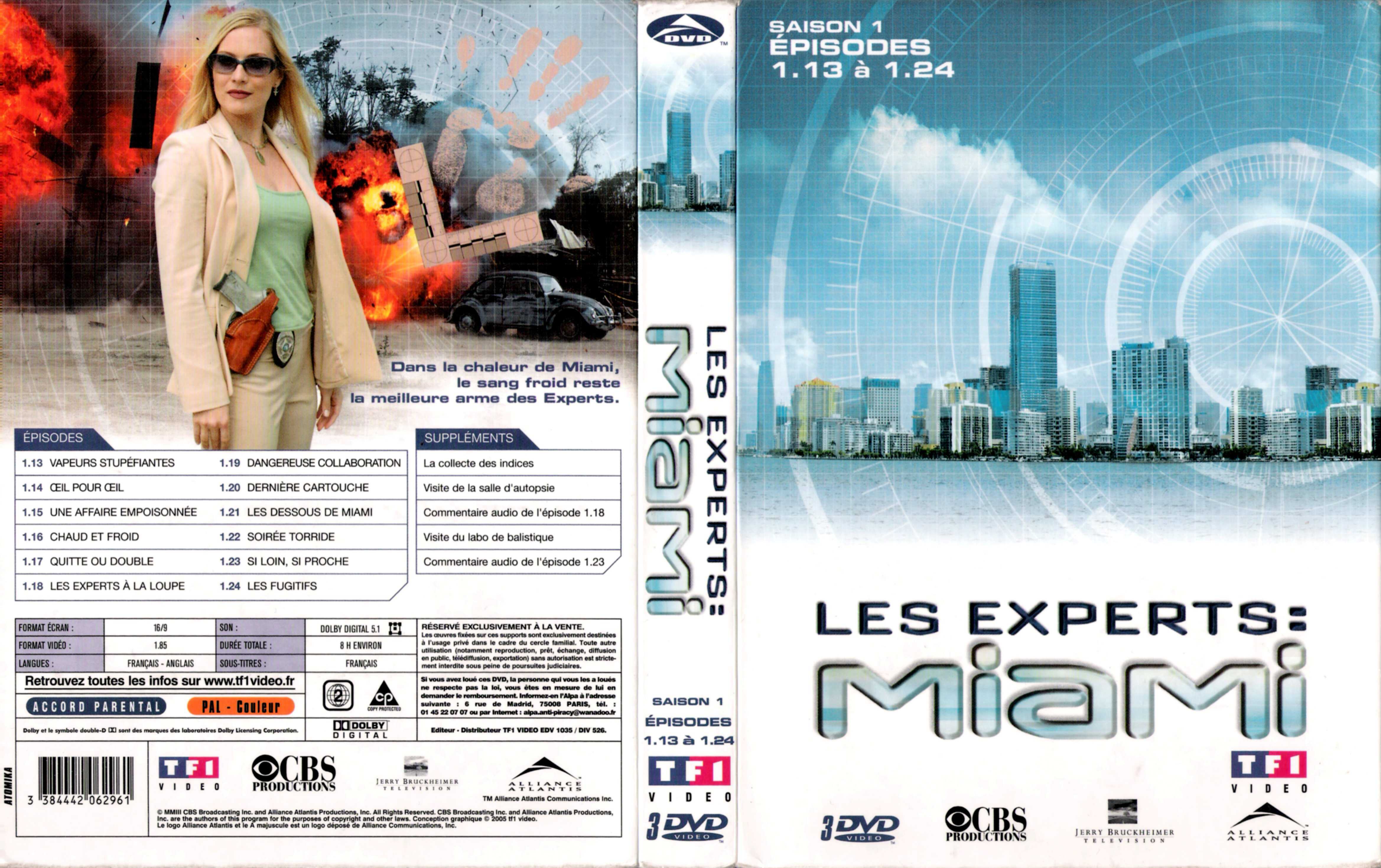 Jaquette DVD Les experts Miami saison 1 vol 2 COFFRET