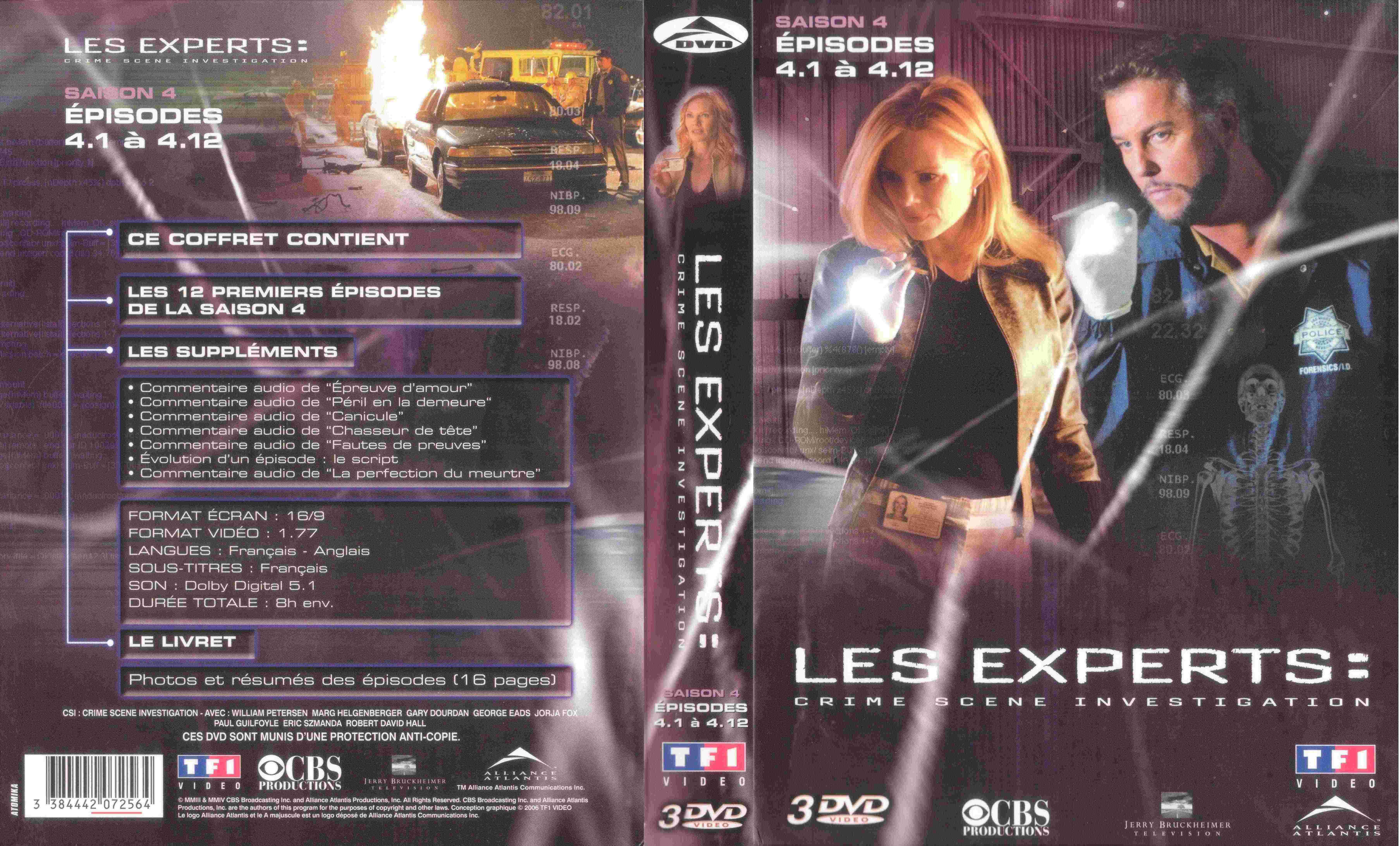Jaquette DVD Les experts saison 4 vol 01 COFFRET
