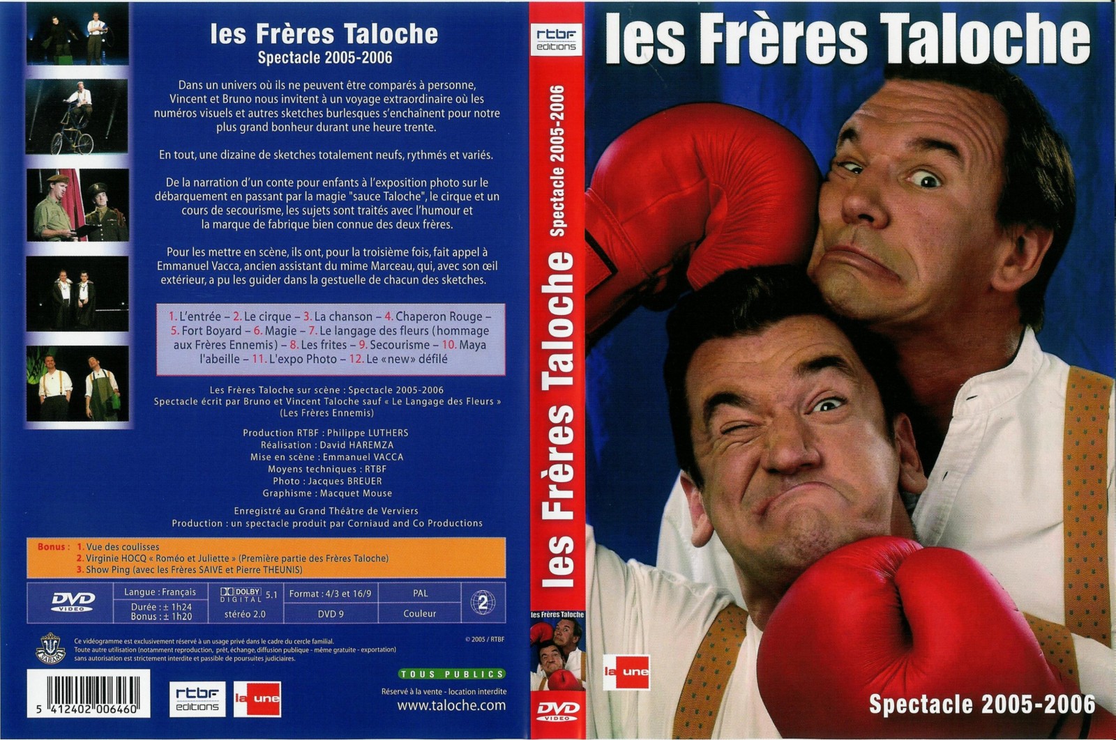 Jaquette DVD Les frres Taloche Spectacle 2005-2006