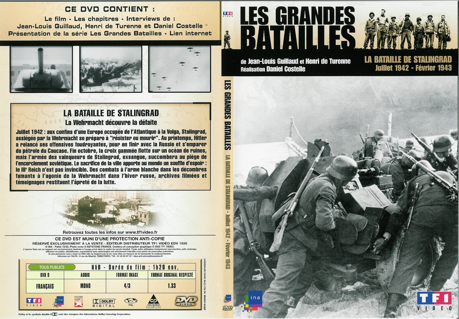 Jaquette DVD Les grandes batailles - La bataille de Stalingrad - SLIM