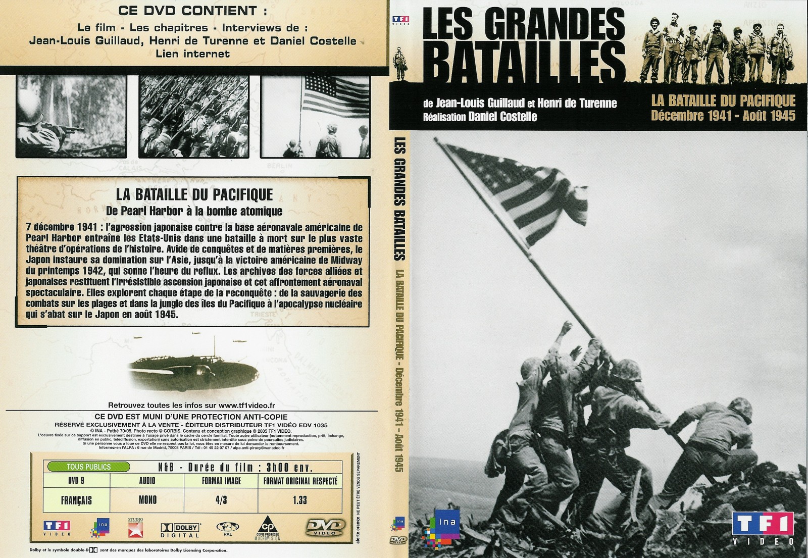 Jaquette DVD Les grandes batailles - La bataille du Pacifique - SLIM