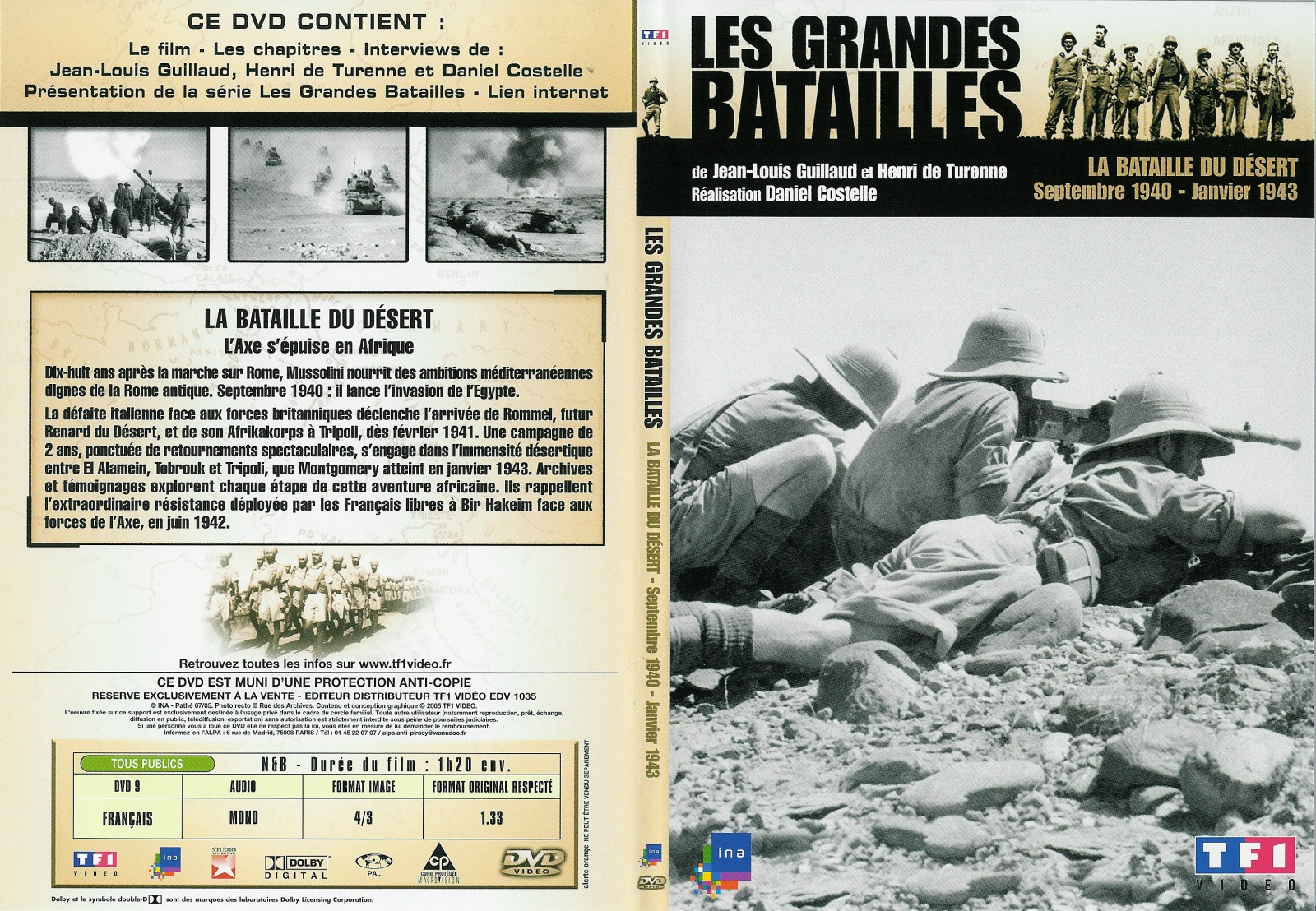 Jaquette DVD Les grandes batailles - la bataille du desert - SLIM