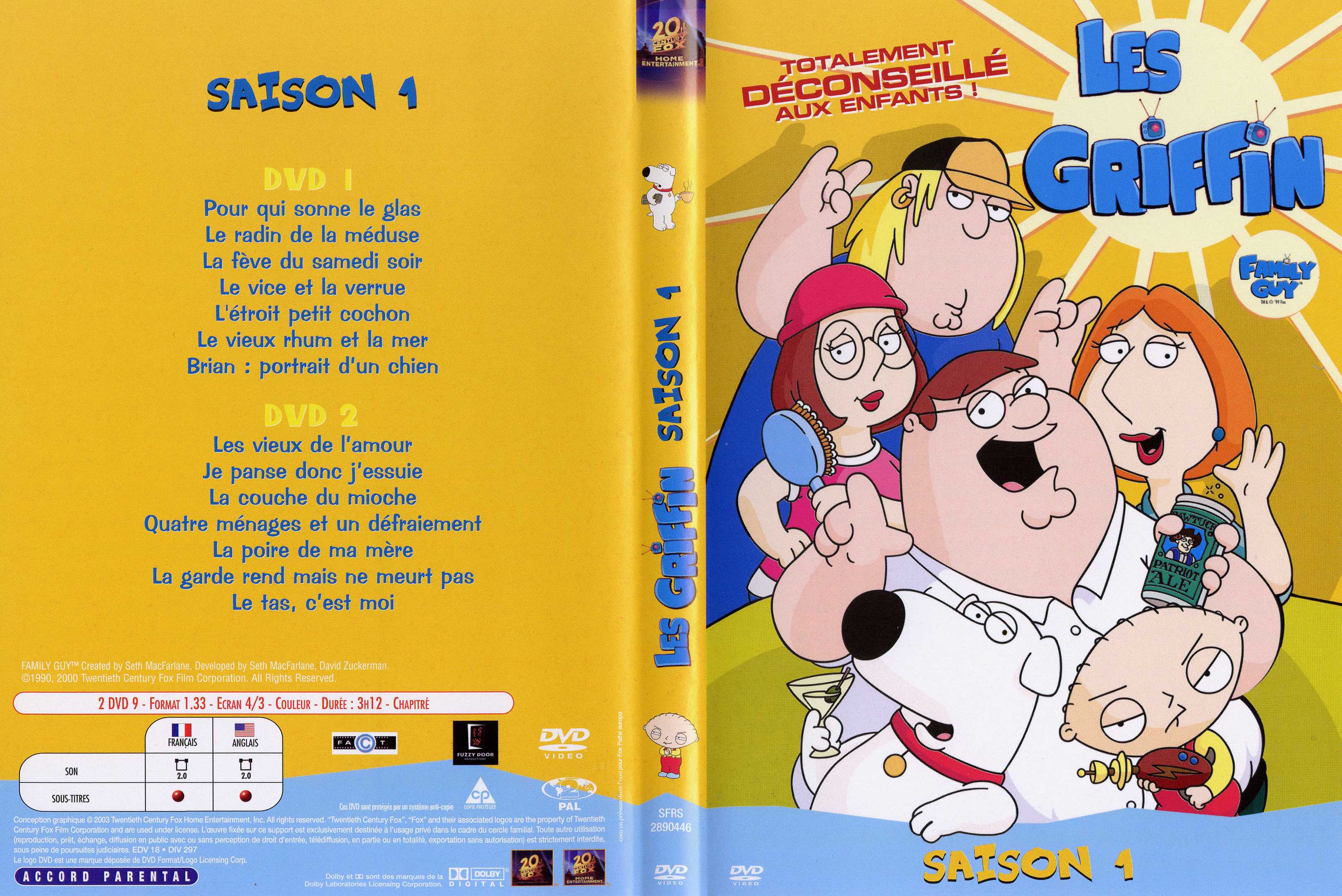 Jaquette DVD Les griffin saison 1