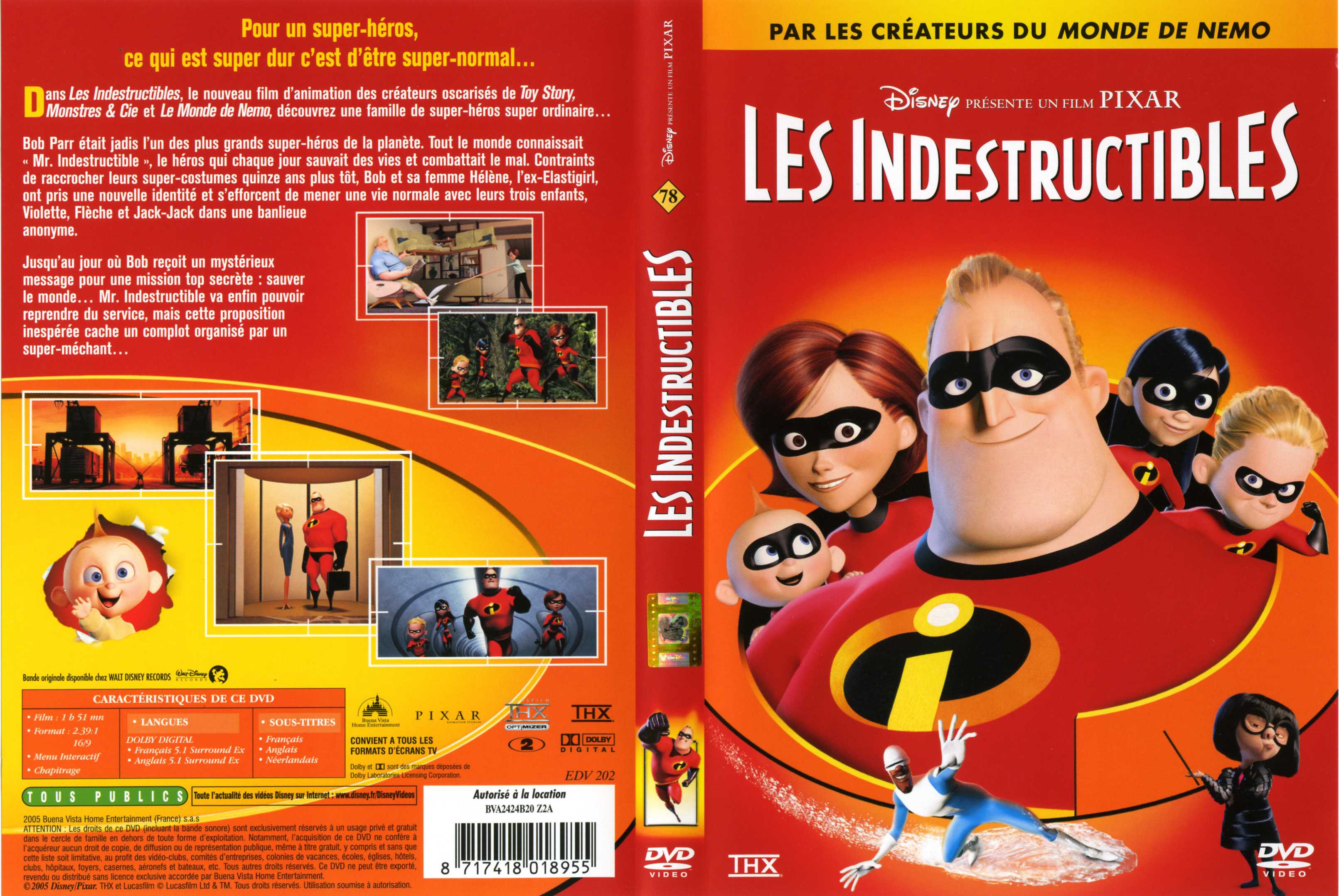 Jaquette DVD Les indestructibles v2