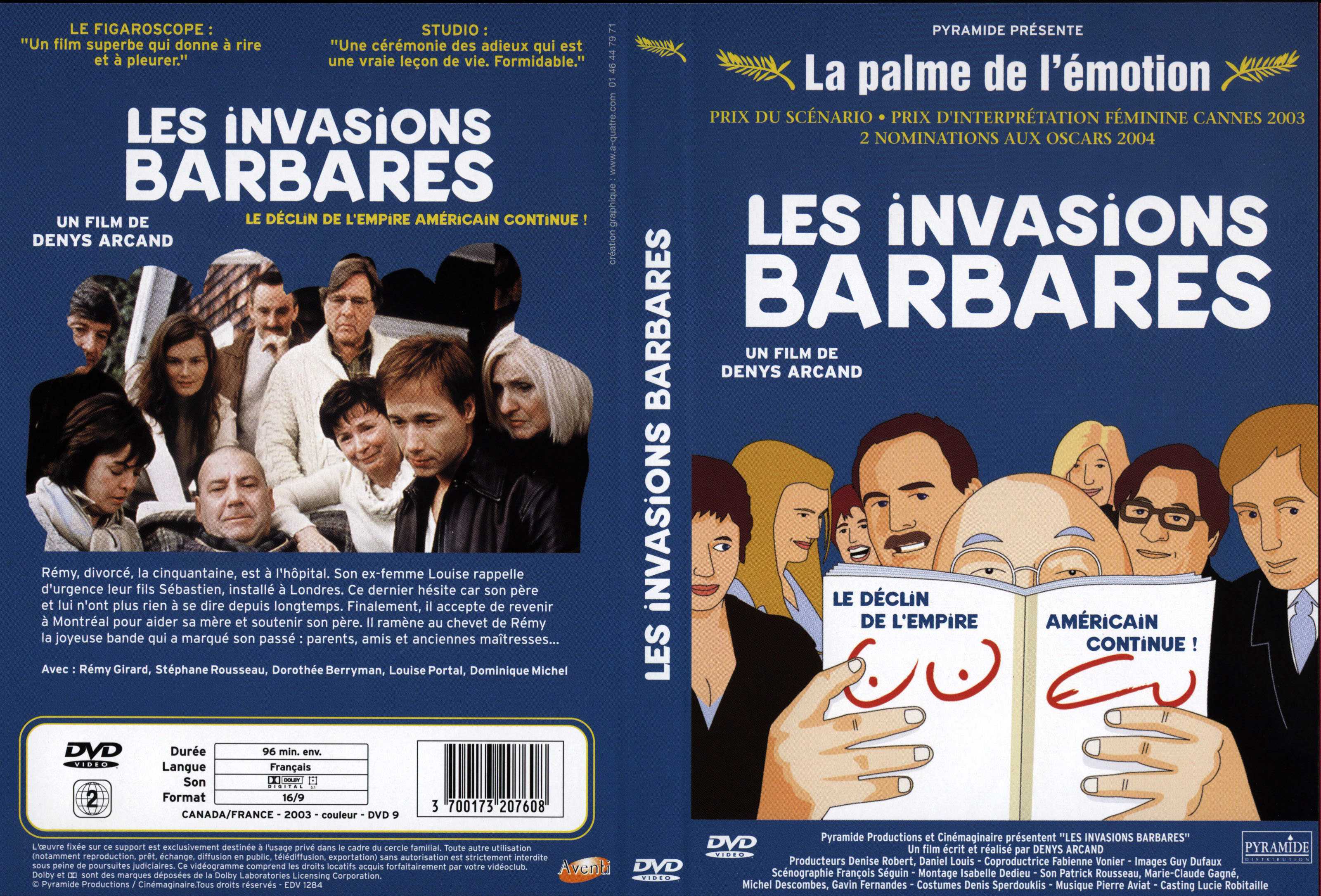 Jaquette DVD Les invasions barbares