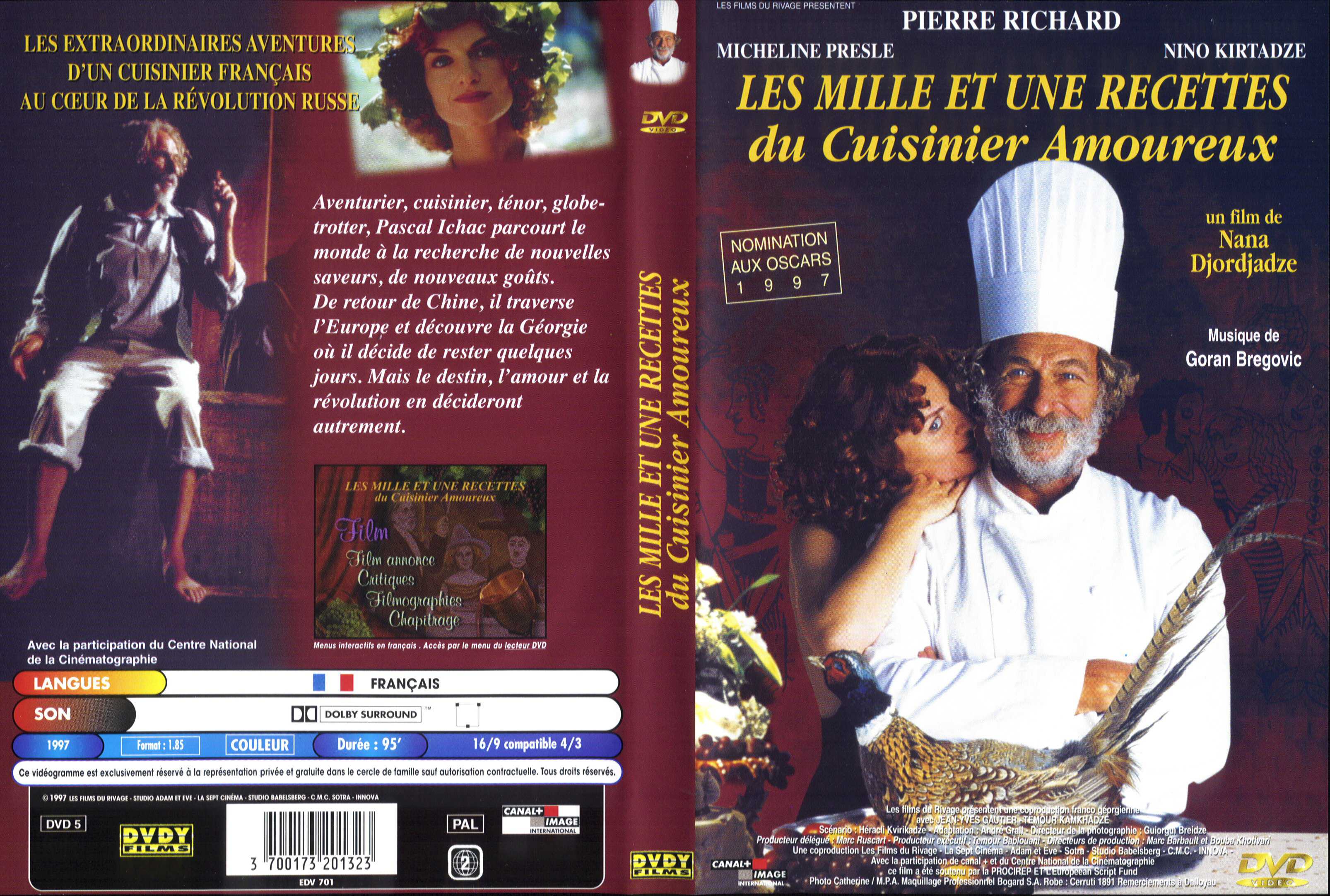 Jaquette DVD Les mille et une recettes du cuisinier amoureux