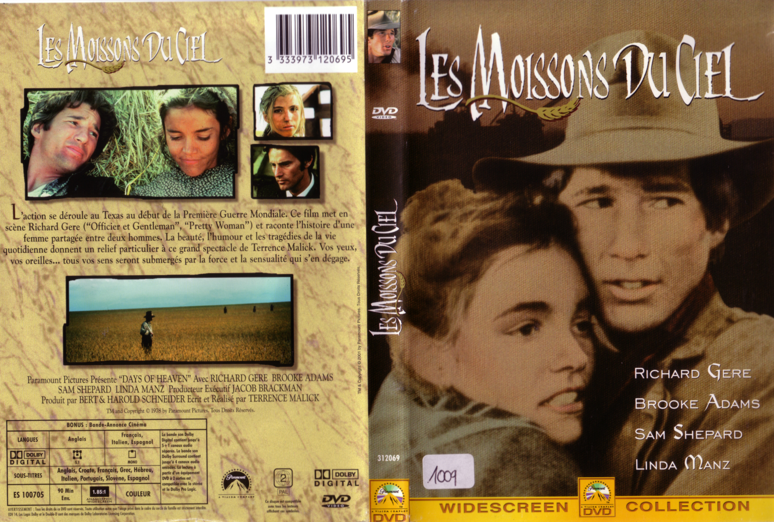 Jaquette DVD Les moissons du ciel